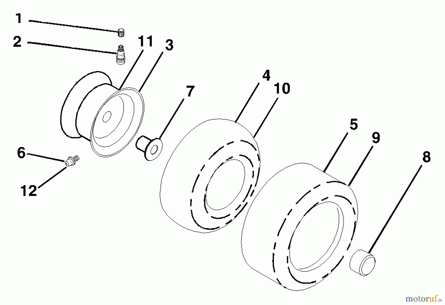  Husqvarna Rasen und Garten Traktoren GTH 2548 B (954572004) - Husqvarna Garden Tractor (2004-02 & After) Wheels & Tires