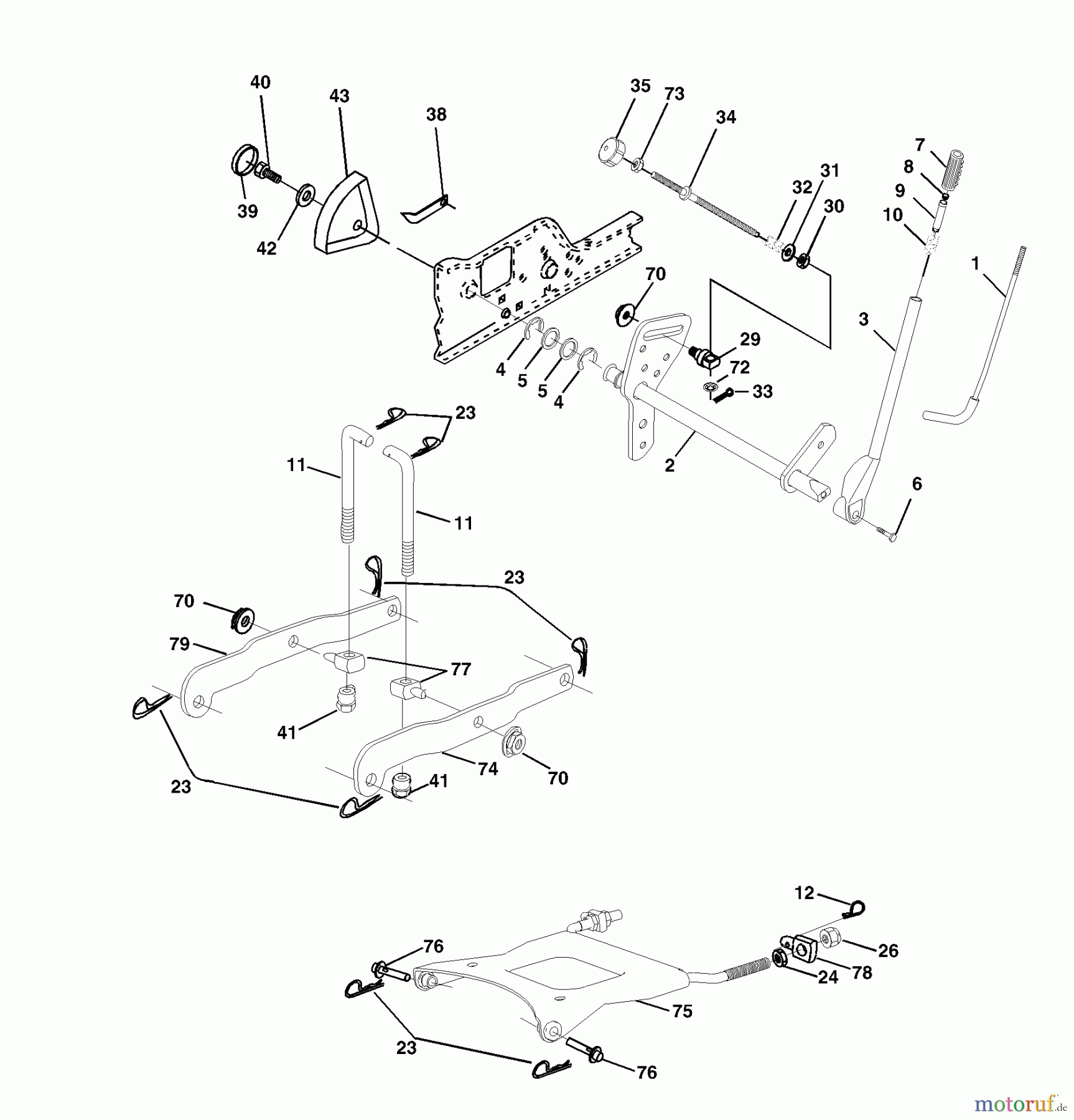  Husqvarna Rasen und Garten Traktoren GTH 2548 XPB (954567895) - Husqvarna Garden Tractor (2002-10 & After) Lift Assembly