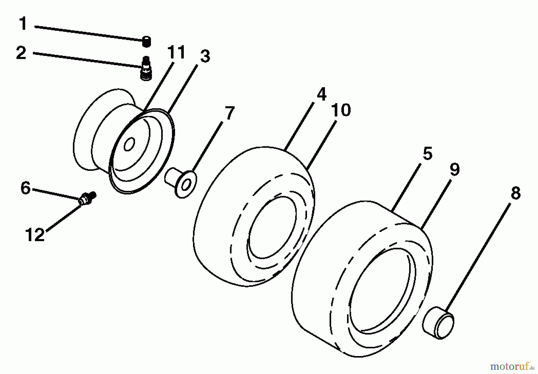  Husqvarna Rasen und Garten Traktoren GTH 2654 (96025000100) - Husqvarna Garden Tractor (2005-06 & After) Wheels & Tires