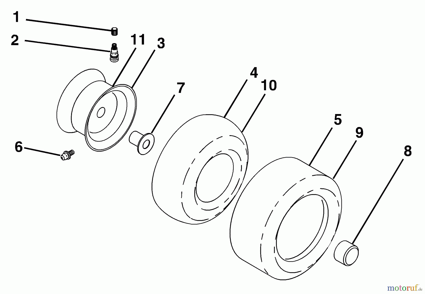  Husqvarna Rasen und Garten Traktoren GTH 26K54T (96043001100) - Husqvarna Garden Tractor (2006-03 & After) Wheels And Tires