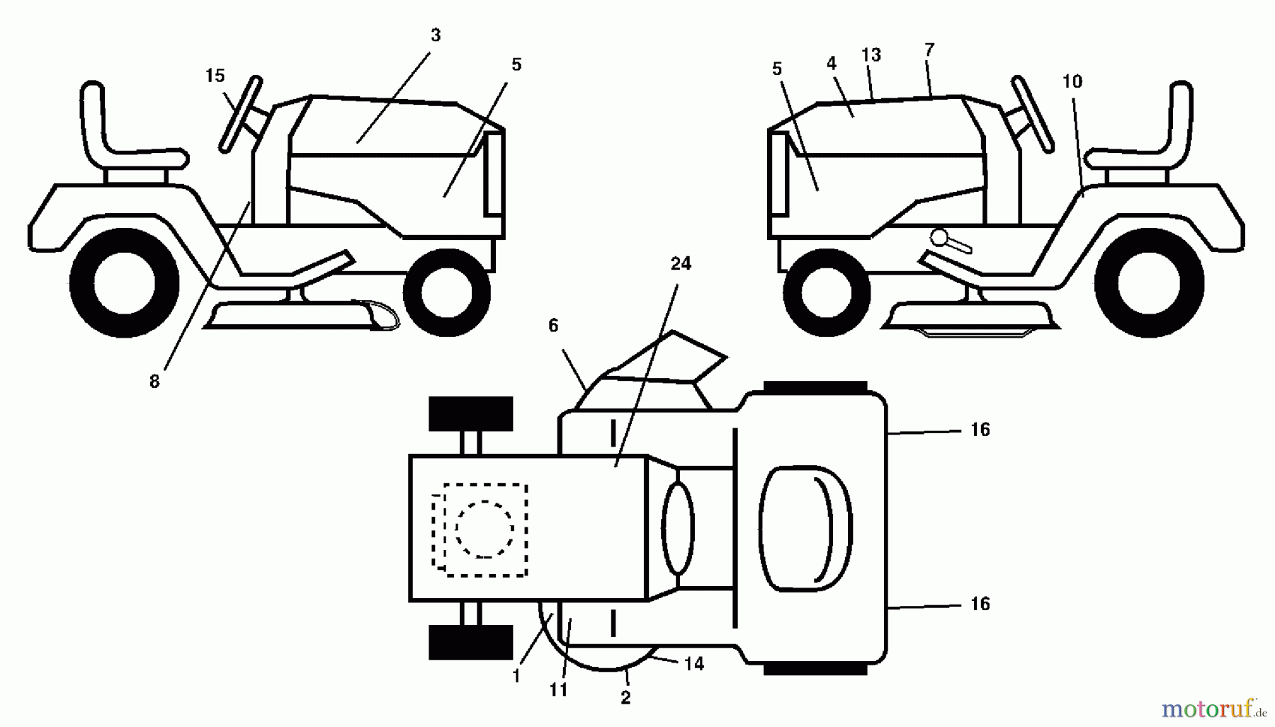  Husqvarna Rasen und Garten Traktoren GTH 2754 (96023000400) - Husqvarna Garden Tractor (2005-06 & After) Decals