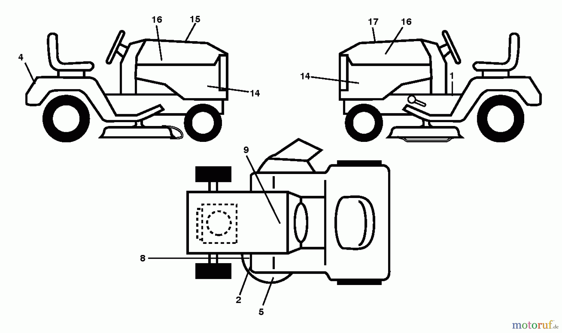  Husqvarna Rasen und Garten Traktoren LGT 24K54 (240472) - Husqvarna Lawn Tractor (2012-11 & After) DECALS