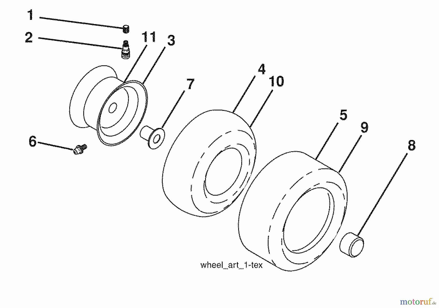 Husqvarna Rasen und Garten Traktoren LGT 2554 (96043006101) - Husqvarna Lawn Tractor (2009-09 & After) Wheels And Tires