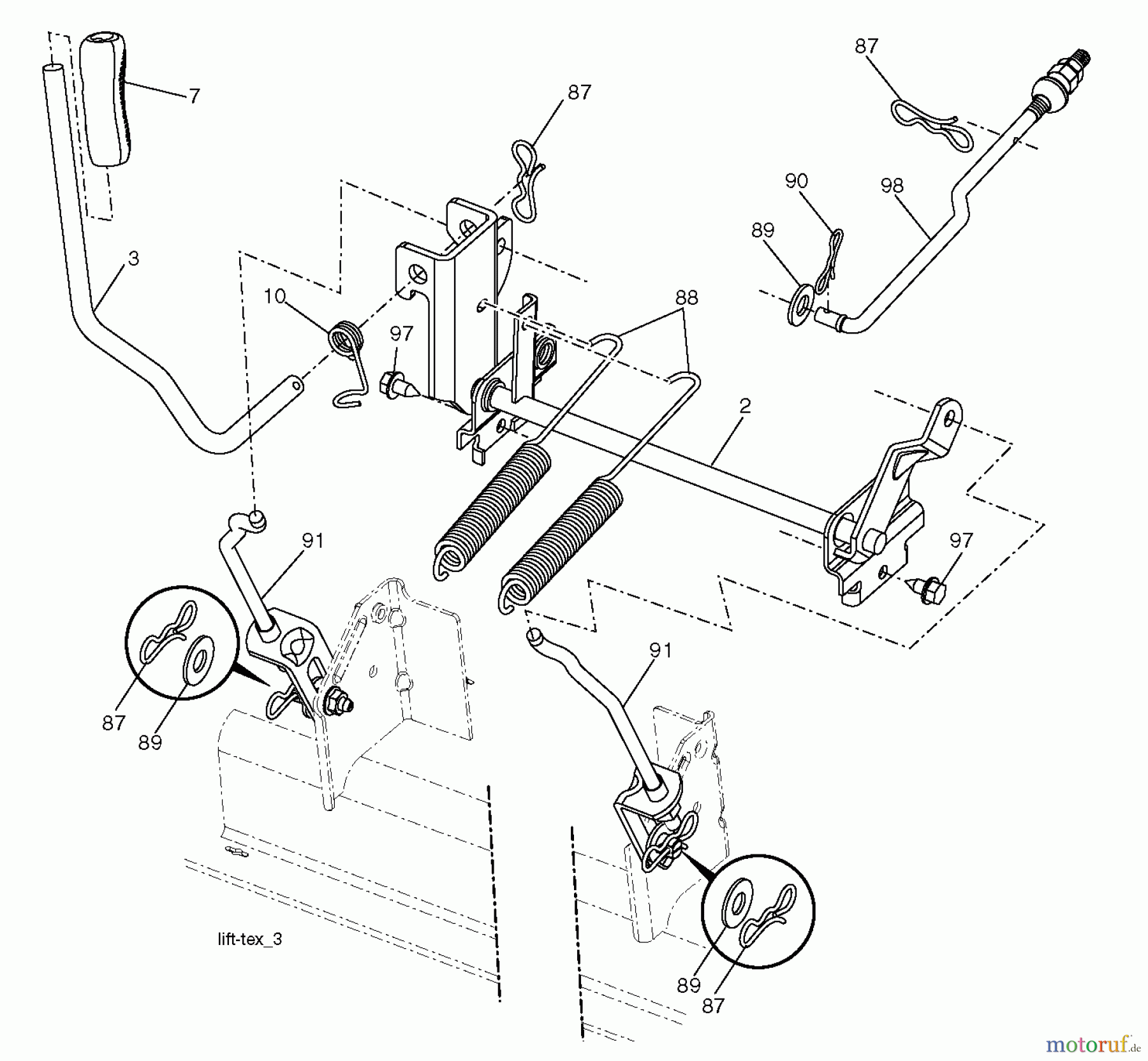  Husqvarna Rasen und Garten Traktoren LGT 2554 (96045001701) - Husqvarna Lawn Tractor (2012-03 & After) MOWER LIFT / DECK LIFT