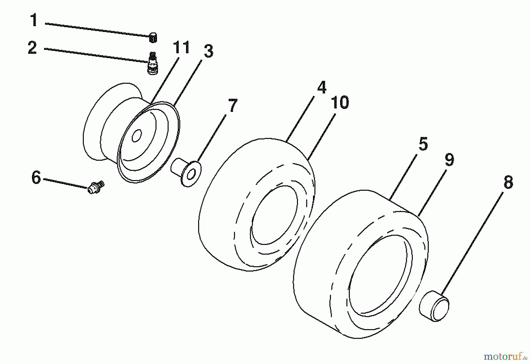  Husqvarna Rasen und Garten Traktoren LGT 2654 (96043003600) - Husqvarna Lawn Tractor (2007-05 & After) Wheels and Tires