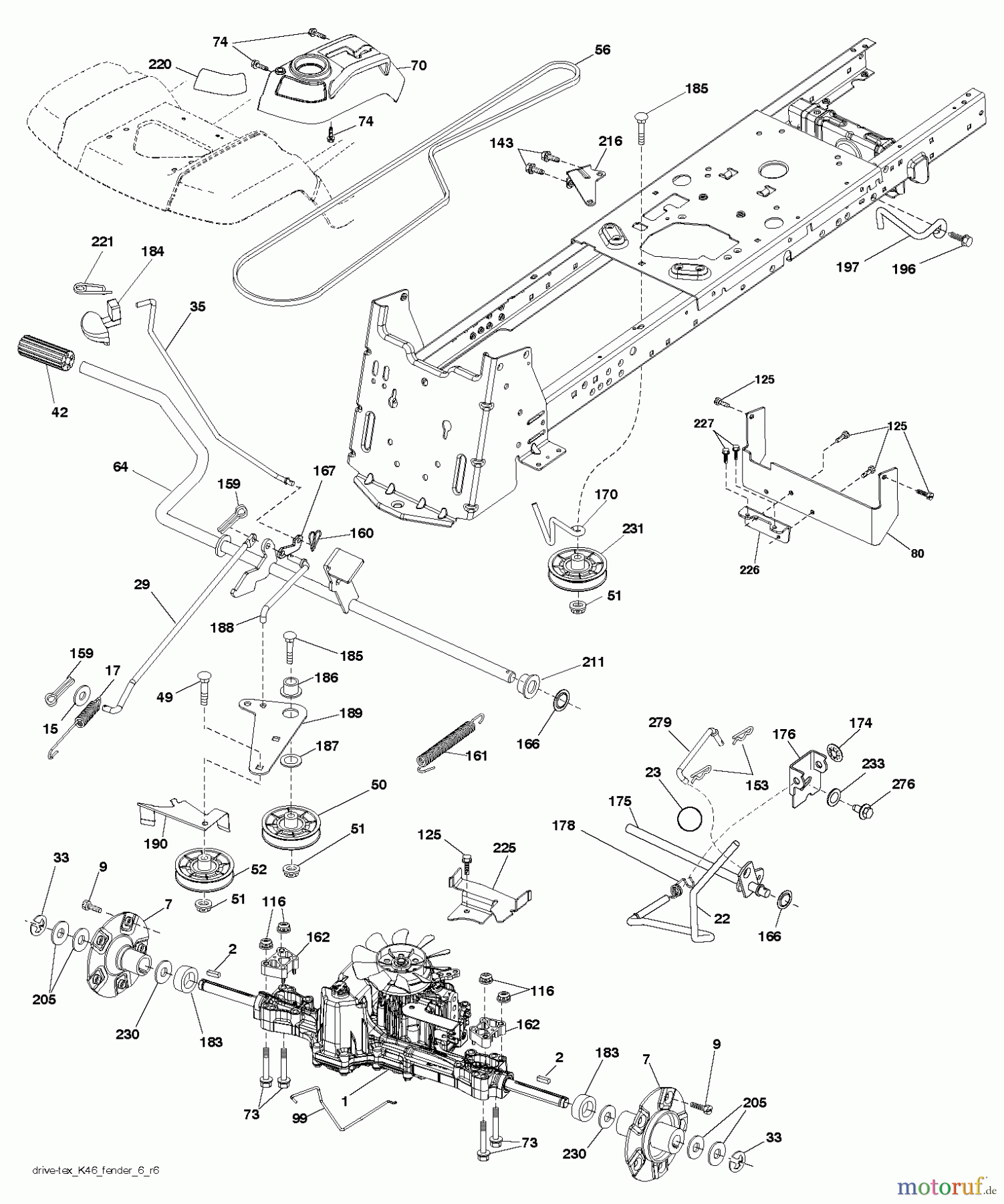  Husqvarna Rasen und Garten Traktoren LGT 2654 (996045004700) - Husqvarna Lawn Tractor (2013-08) DRIVE