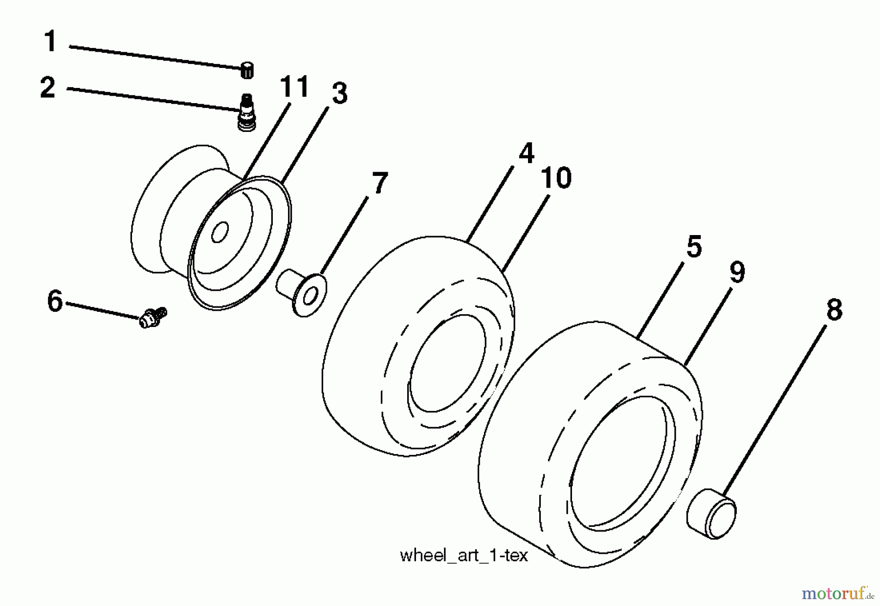  Husqvarna Rasen und Garten Traktoren LGTH 2454 (96043010700) - Husqvarna Lawn Tractor (2010-05 & After) Wheels And Tires