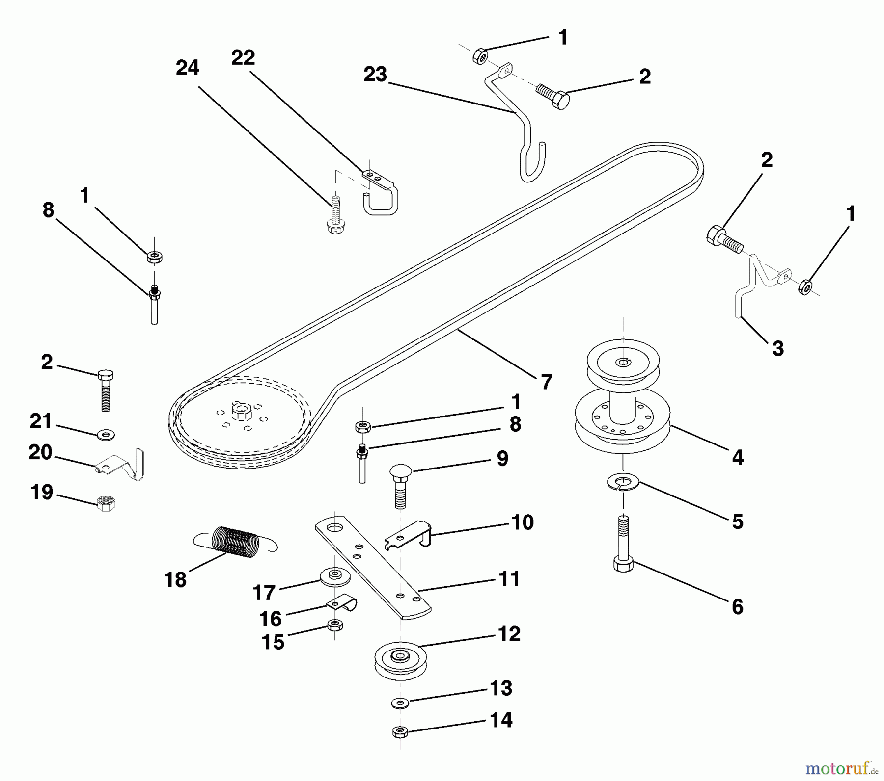 Husqvarna Rasen und Garten Traktoren LR 110 (954001232C) - Husqvarna Lawn Tractor (1995-08 & After) Ground Drive