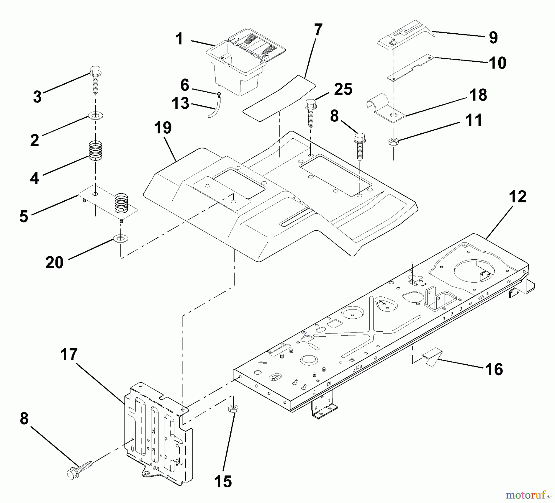  Husqvarna Rasen und Garten Traktoren LR 111 (954001212A) - Husqvarna Lawn Tractor (1994-07 & After) Fender/Chassis