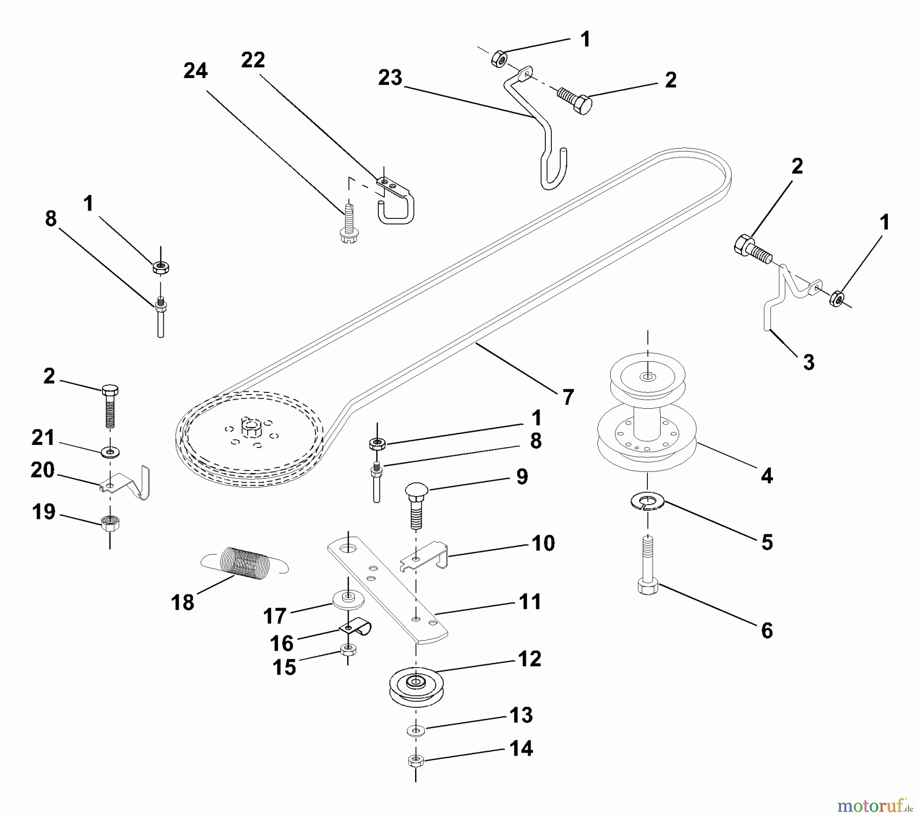  Husqvarna Rasen und Garten Traktoren LR 111 (954001212A) - Husqvarna Lawn Tractor (1994-07 & After) Ground Drive