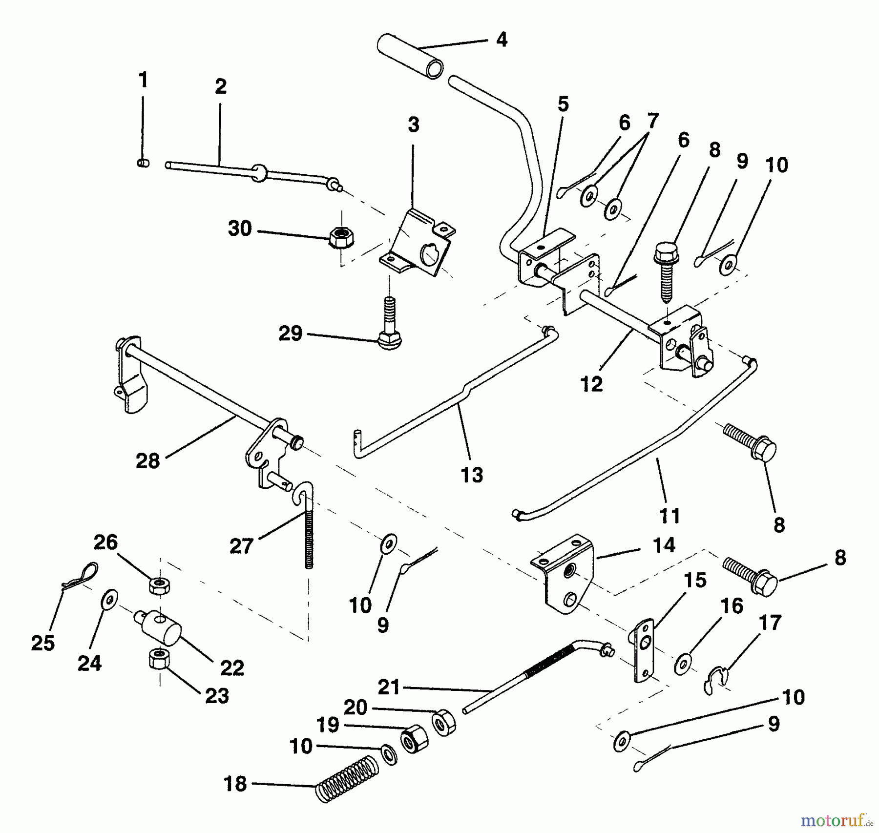  Husqvarna Rasen und Garten Traktoren LR 12 (954000752) (HAR1236A) - Husqvarna Lawn Tractor (1994-05 & After) Brake/Rear Mower Lift Assembly