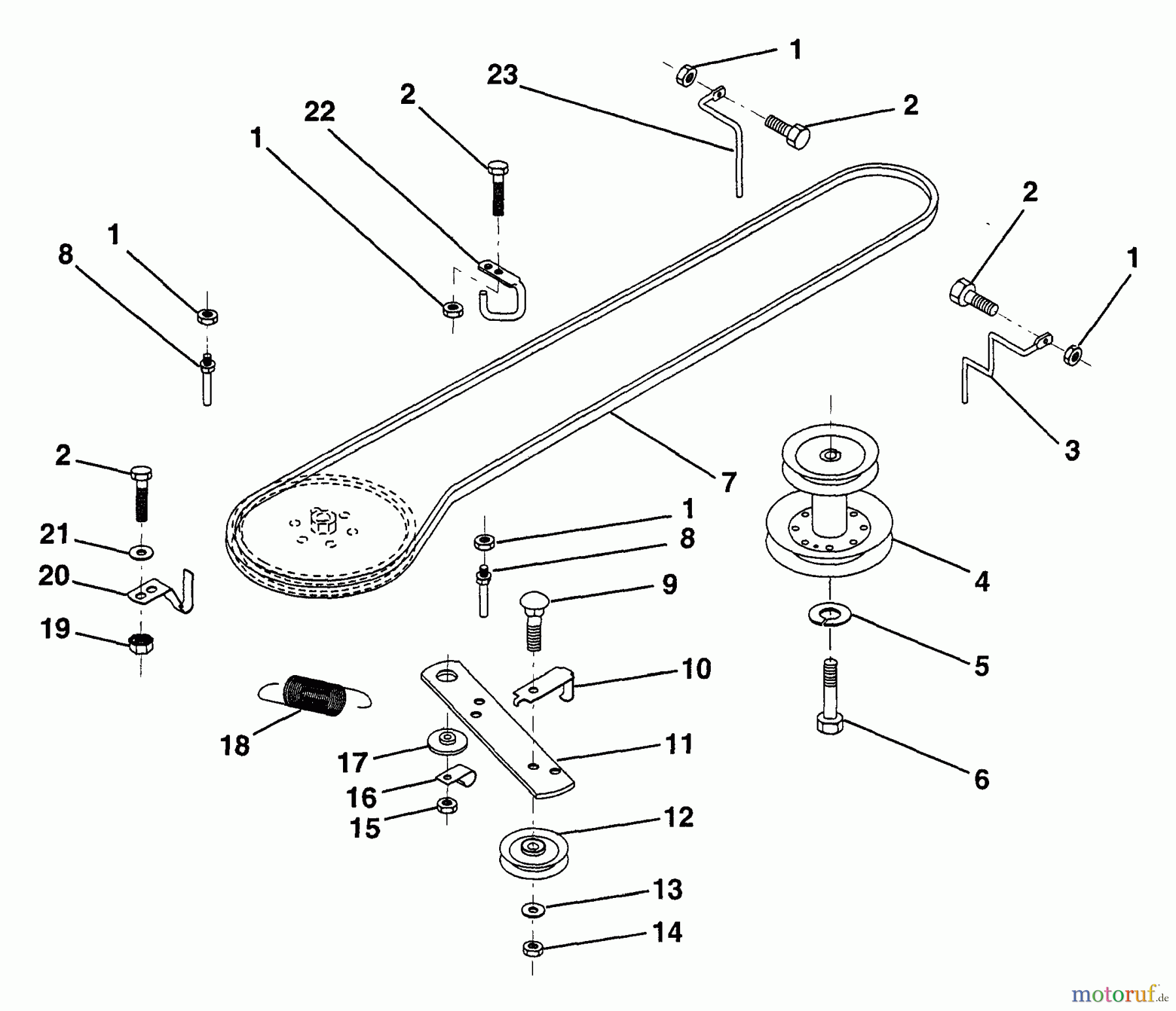  Husqvarna Rasen und Garten Traktoren LR 12 (954000752) (HAR1236A) - Husqvarna Lawn Tractor (1994-05 & After) Ground Drive