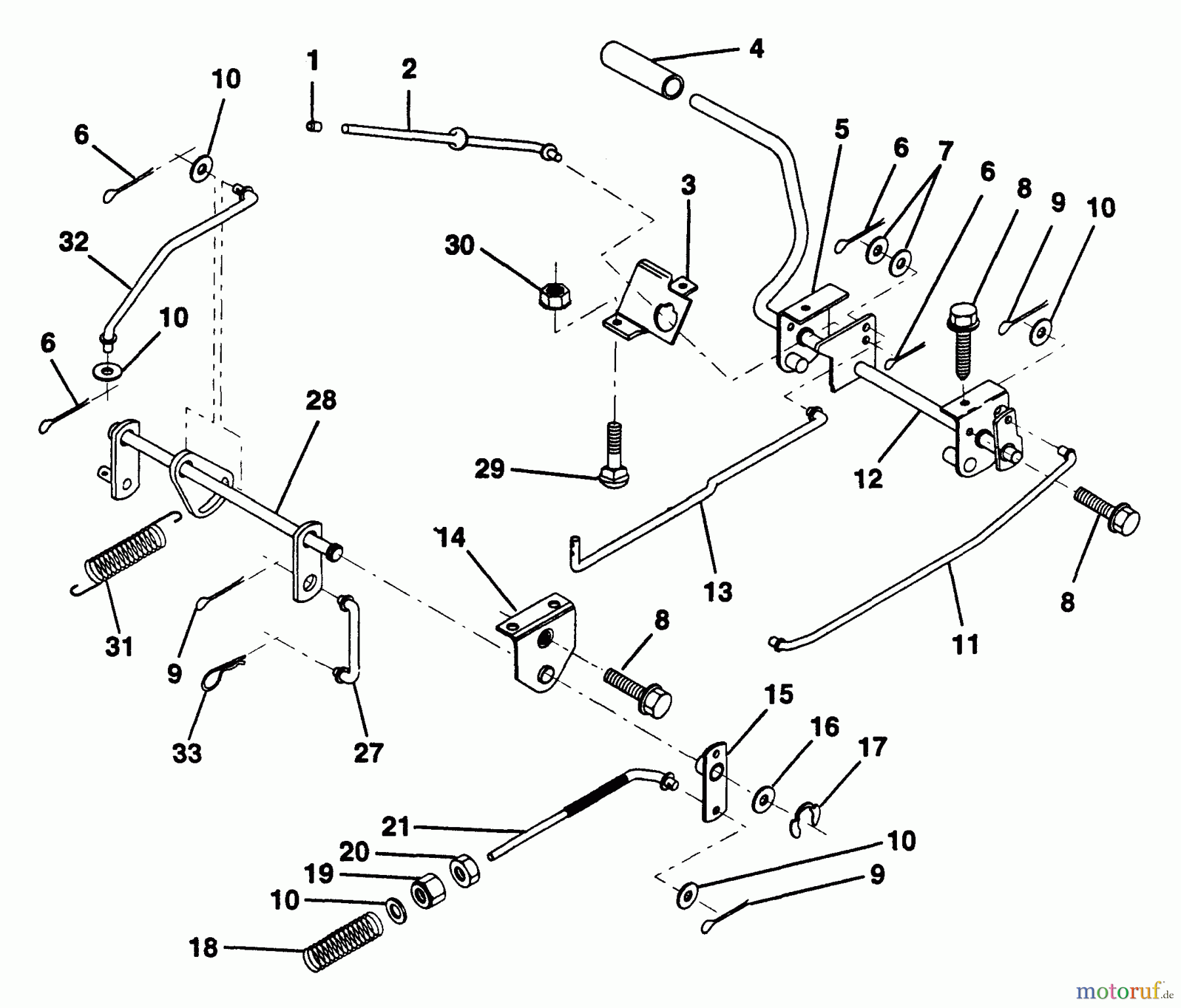  Husqvarna Rasen und Garten Traktoren LR 12 (954000762) (HC12R38A) - Husqvarna Lawn Tractor (1994-01 & After) Brake/Rear Mower Lift Assembly