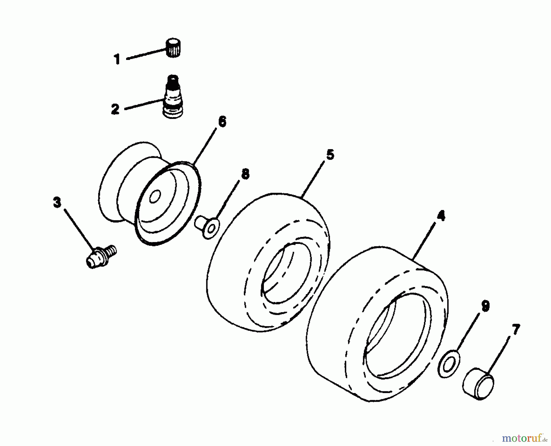  Husqvarna Rasen und Garten Traktoren LR 12 (954000762) (HC12R38A) - Husqvarna Lawn Tractor (1994-01 & After) Wheels & Tires