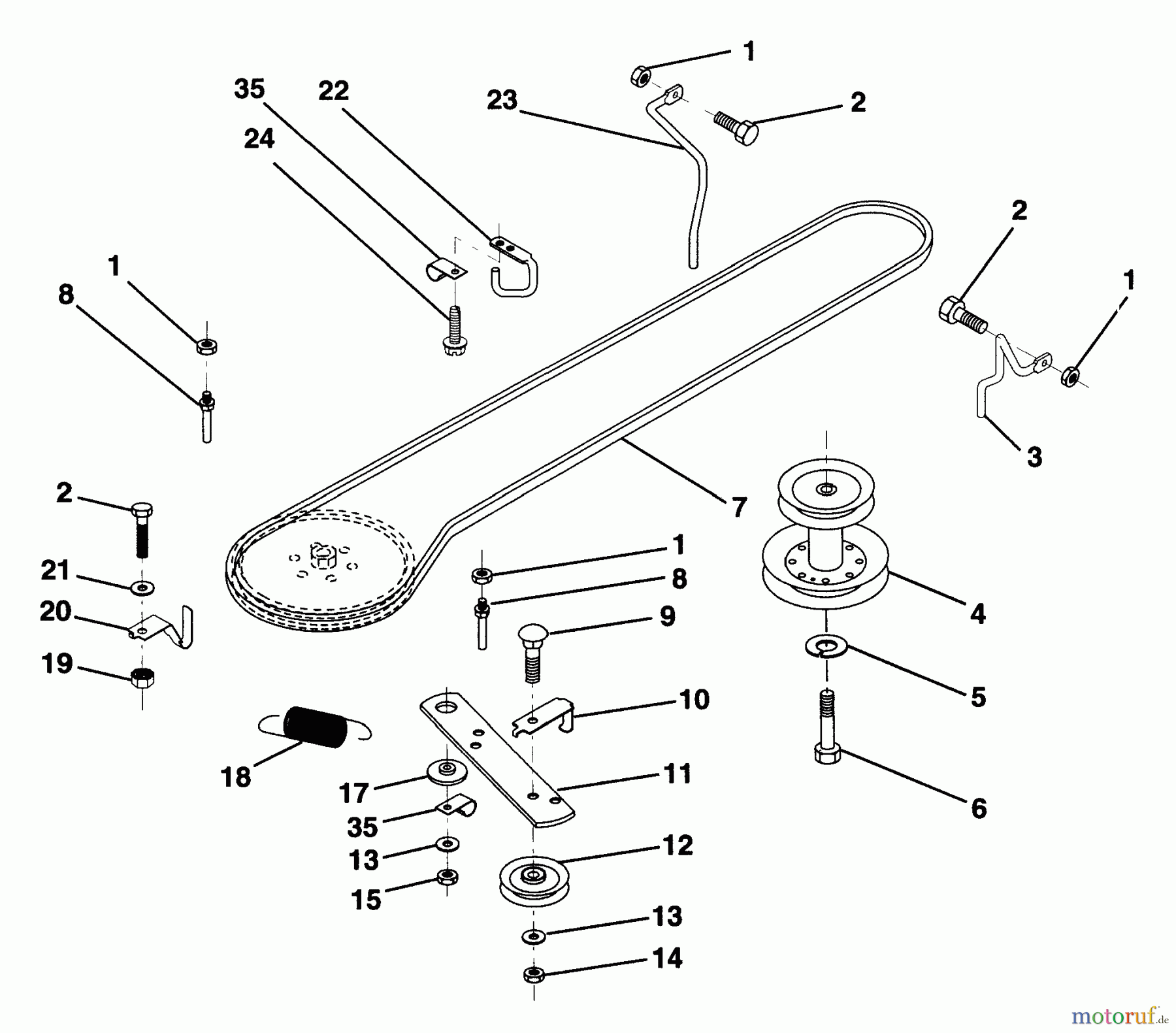  Husqvarna Rasen und Garten Traktoren LR 12 (954002701) (HC12R38B) - Husqvarna Lawn Tractor (1994-10 to 1995-12) Ground Drive