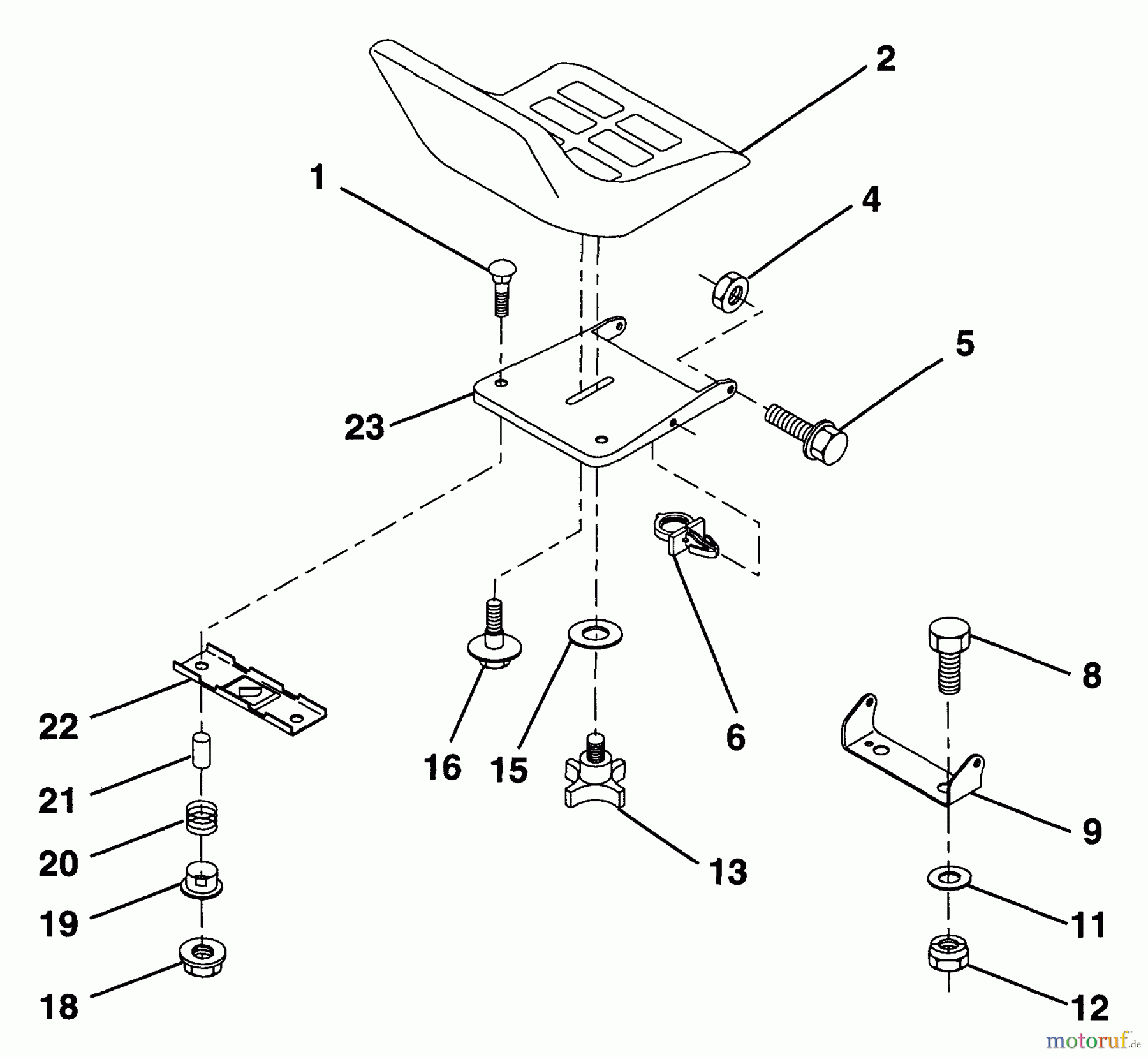  Husqvarna Rasen und Garten Traktoren LR 12 (954002701) (HC12R38B) - Husqvarna Lawn Tractor (1994-10 to 1995-12) Seat