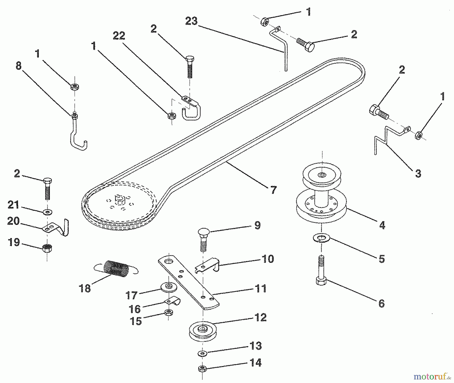  Husqvarna Rasen und Garten Traktoren LR 120 (954000412) (HU1236B) - Husqvarna Lawn Tractor (1992-10 & After) Ground Drive