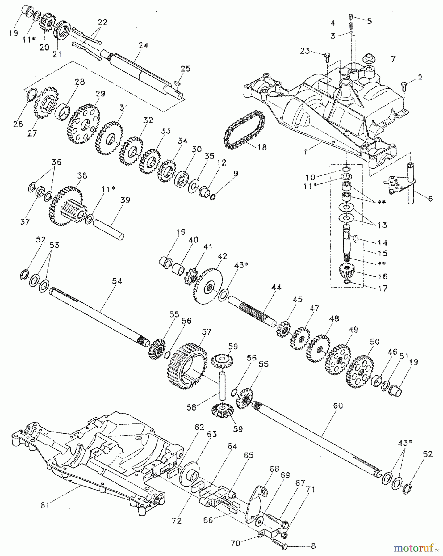  Husqvarna Rasen und Garten Traktoren LR 120 (954000582) (HU1236C) - Husqvarna Lawn Tractor (1993-01 & After) Transmission