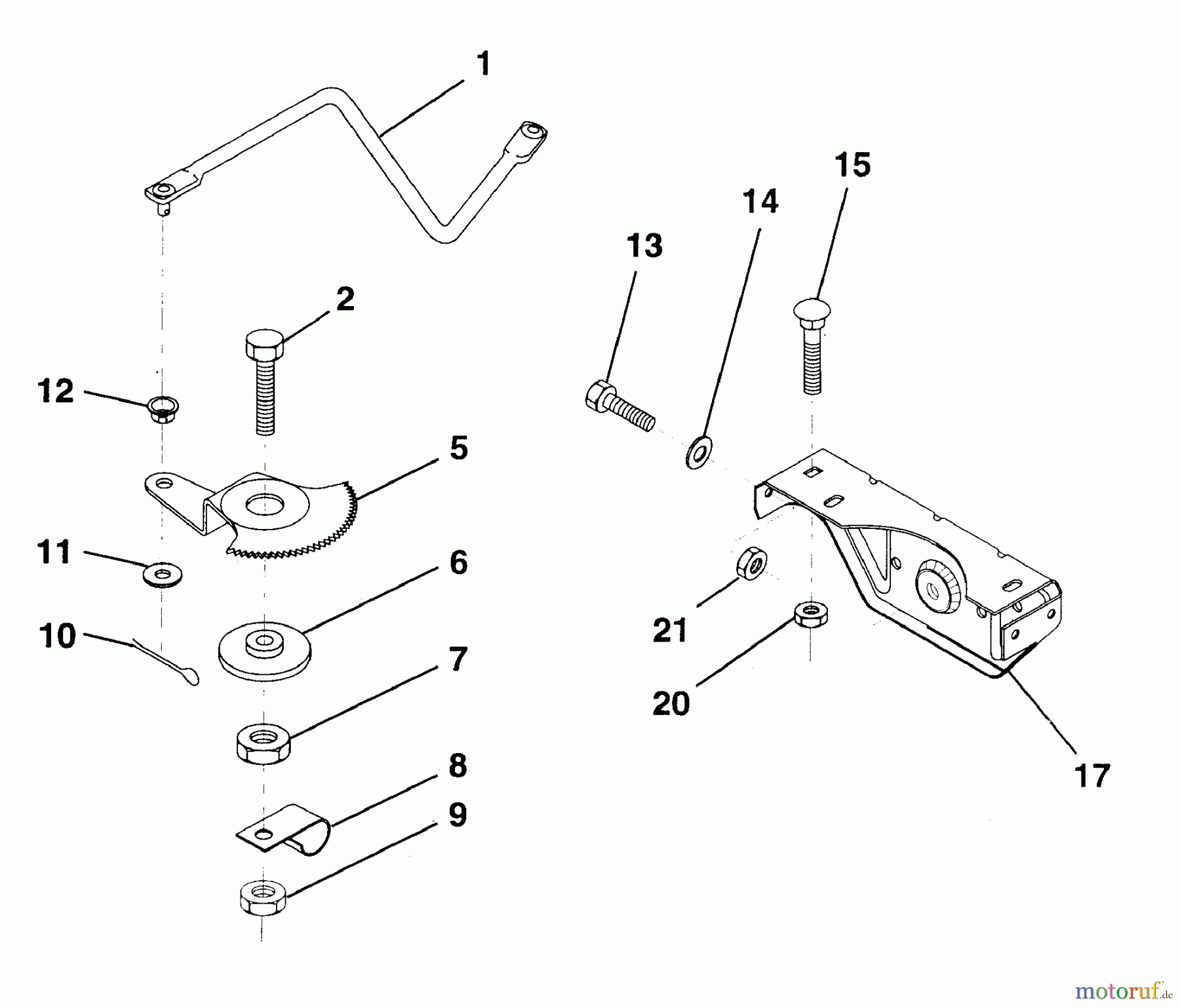  Husqvarna Rasen und Garten Traktoren LR 120 (954000602) (HN1236A) - Husqvarna Lawn Tractor (1993-10 & After) Sector Gear/Axle Support