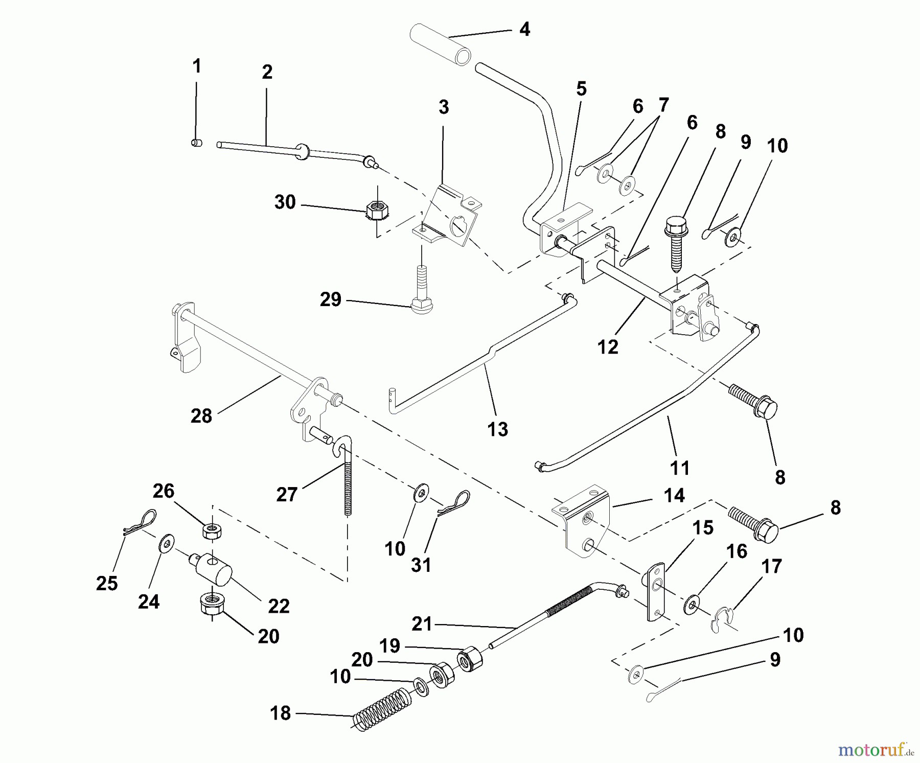  Husqvarna Rasen und Garten Traktoren LR 120 (954001242B) - Husqvarna Lawn Tractor (1995-02 & After) Brake/Rear Mower Lift Assembly