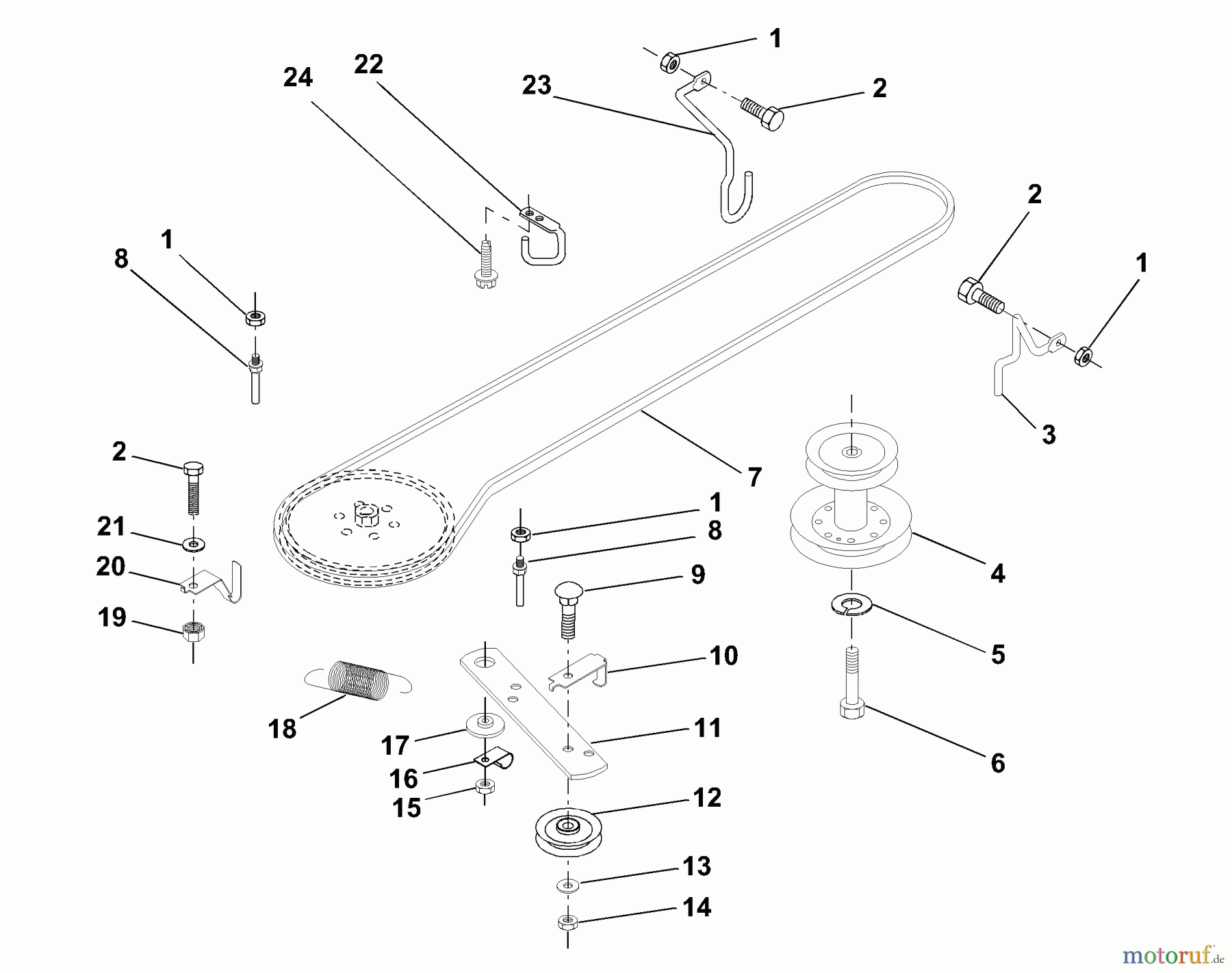  Husqvarna Rasen und Garten Traktoren LR 120 (954001242B) - Husqvarna Lawn Tractor (1995-02 & After) Ground Drive