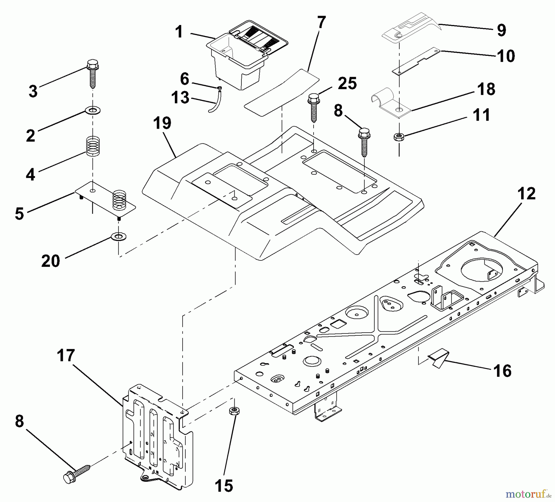  Husqvarna Rasen und Garten Traktoren LR 120 (954830051A) - Husqvarna Lawn Tractor (1995-08 & After) Fender / Chassis