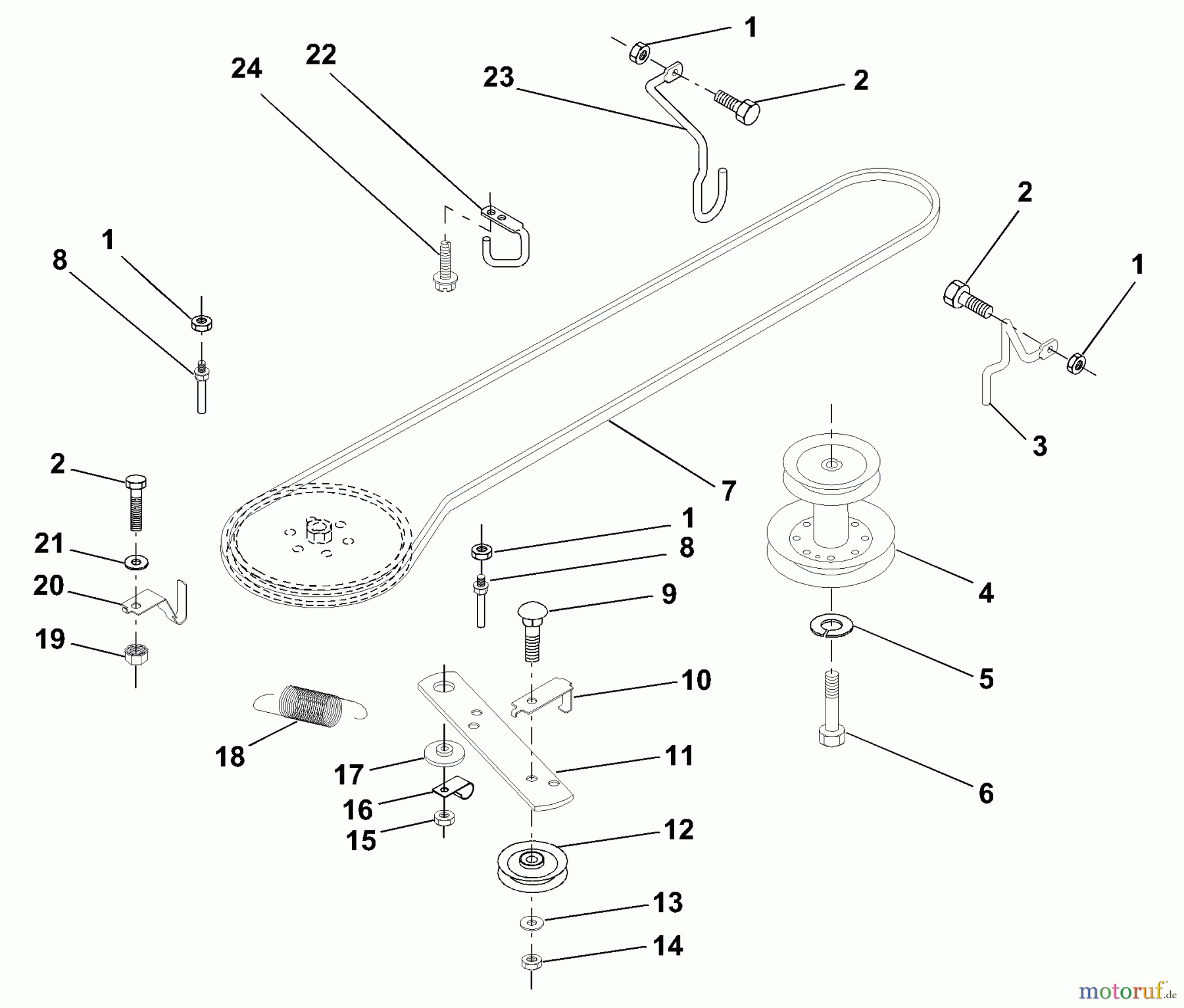  Husqvarna Rasen und Garten Traktoren LR 120 (954830051A) - Husqvarna Lawn Tractor (1995-08 & After) Ground Drive