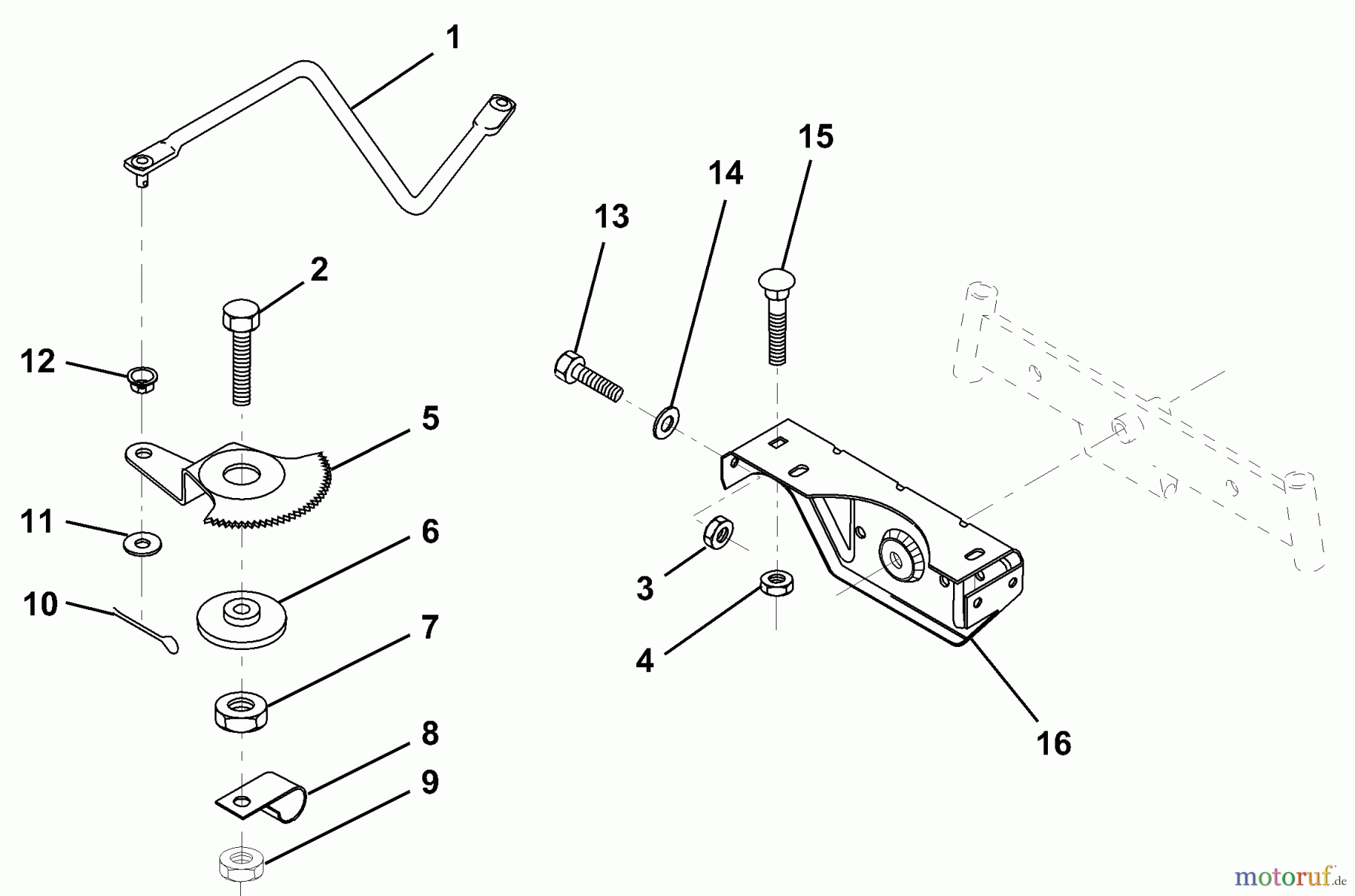  Husqvarna Rasen und Garten Traktoren LR 121 (954140001) (HCLR120A) - Husqvarna Lawn Tractor (1996-08 & After) Sector Gear / Axle Support