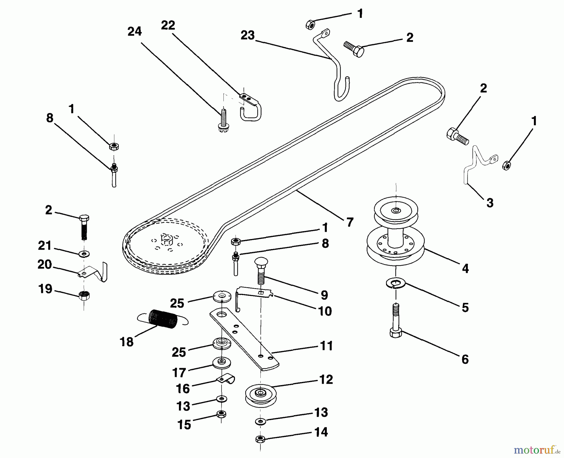  Husqvarna Rasen und Garten Traktoren LR 121 (954140001A) - Husqvarna Lawn Tractor (1997-12 & After) Ground Drive