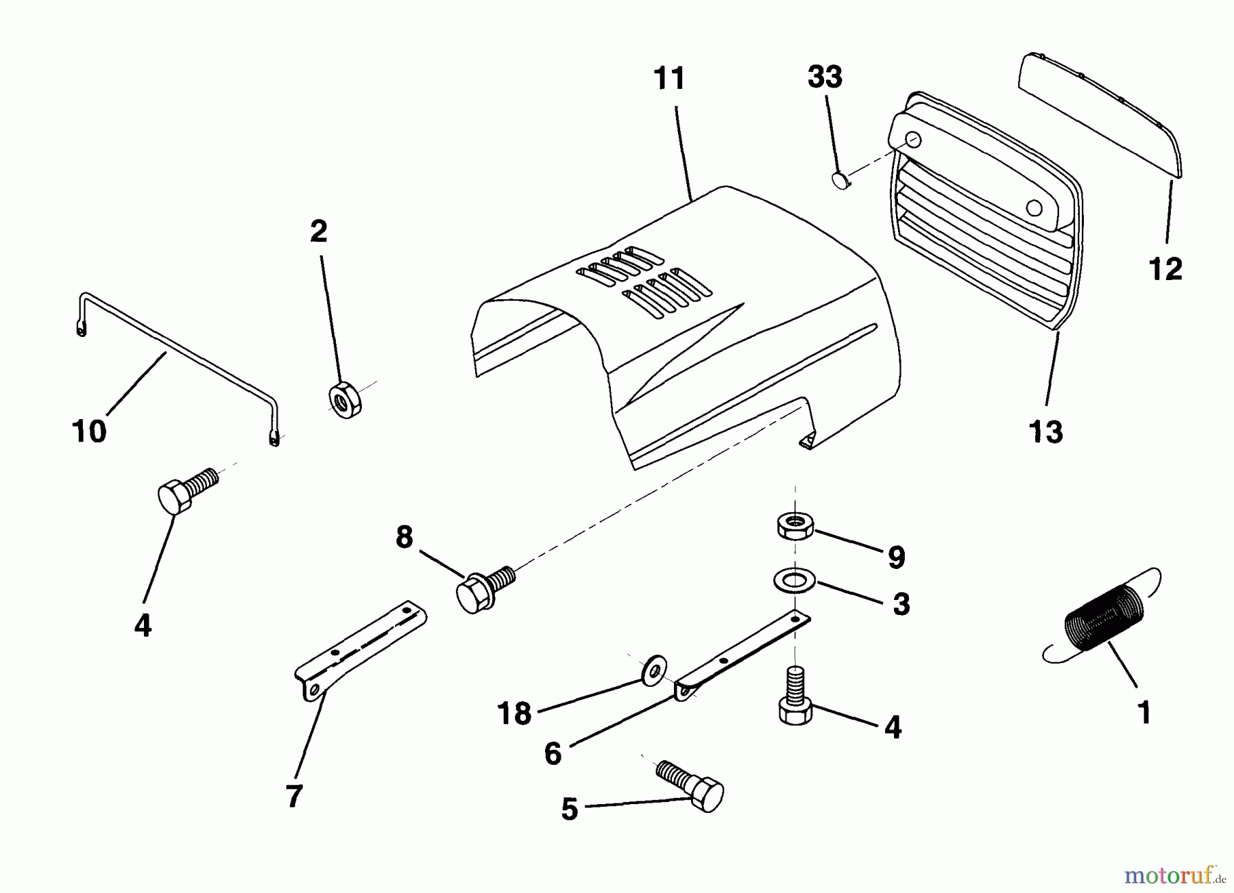  Husqvarna Rasen und Garten Traktoren LR 121 (954140001A) - Husqvarna Lawn Tractor (1997-12 & After) Hood