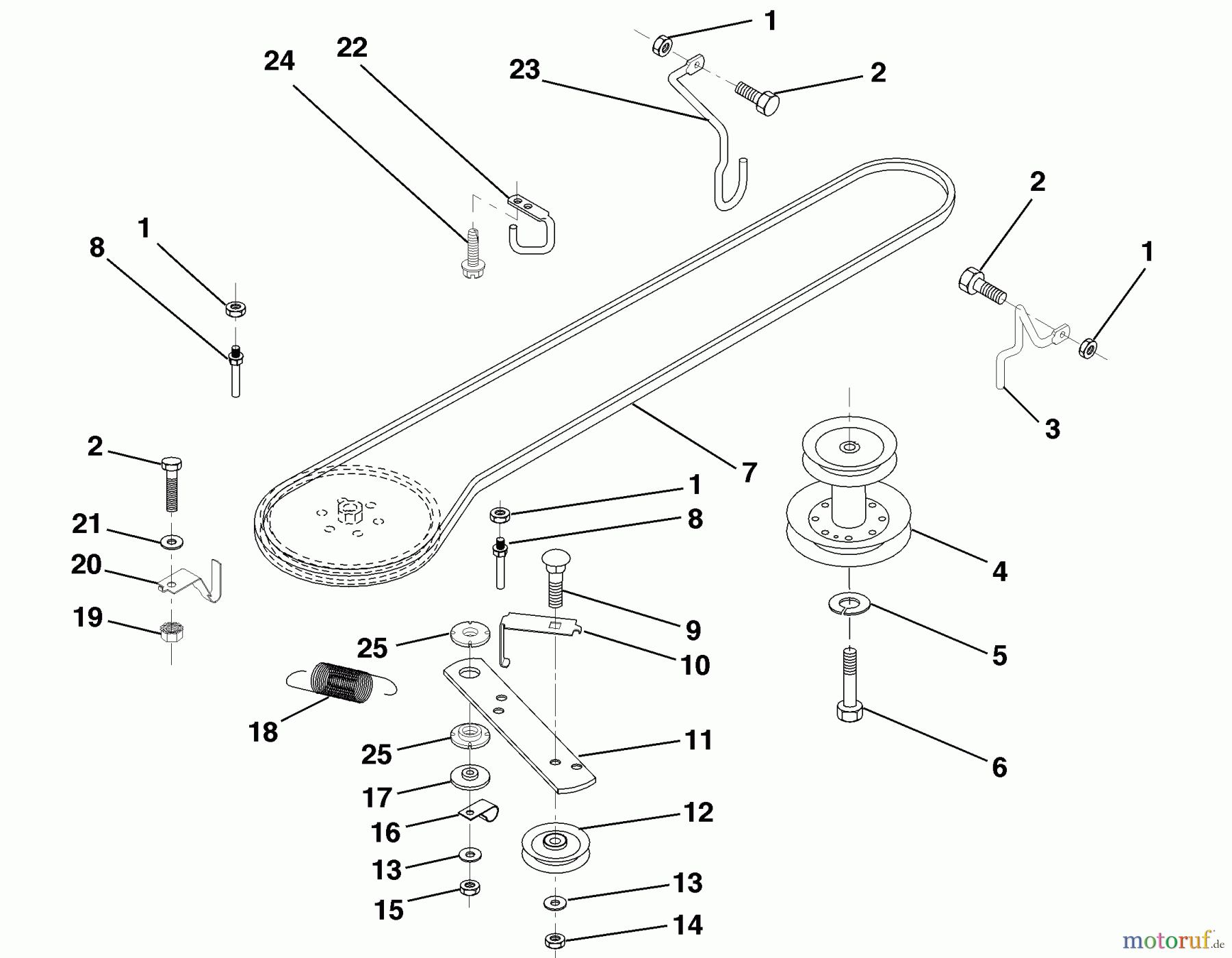  Husqvarna Rasen und Garten Traktoren LR 121 (954140001B) - Husqvarna Lawn Tractor (1997-12 & After) Ground Drive