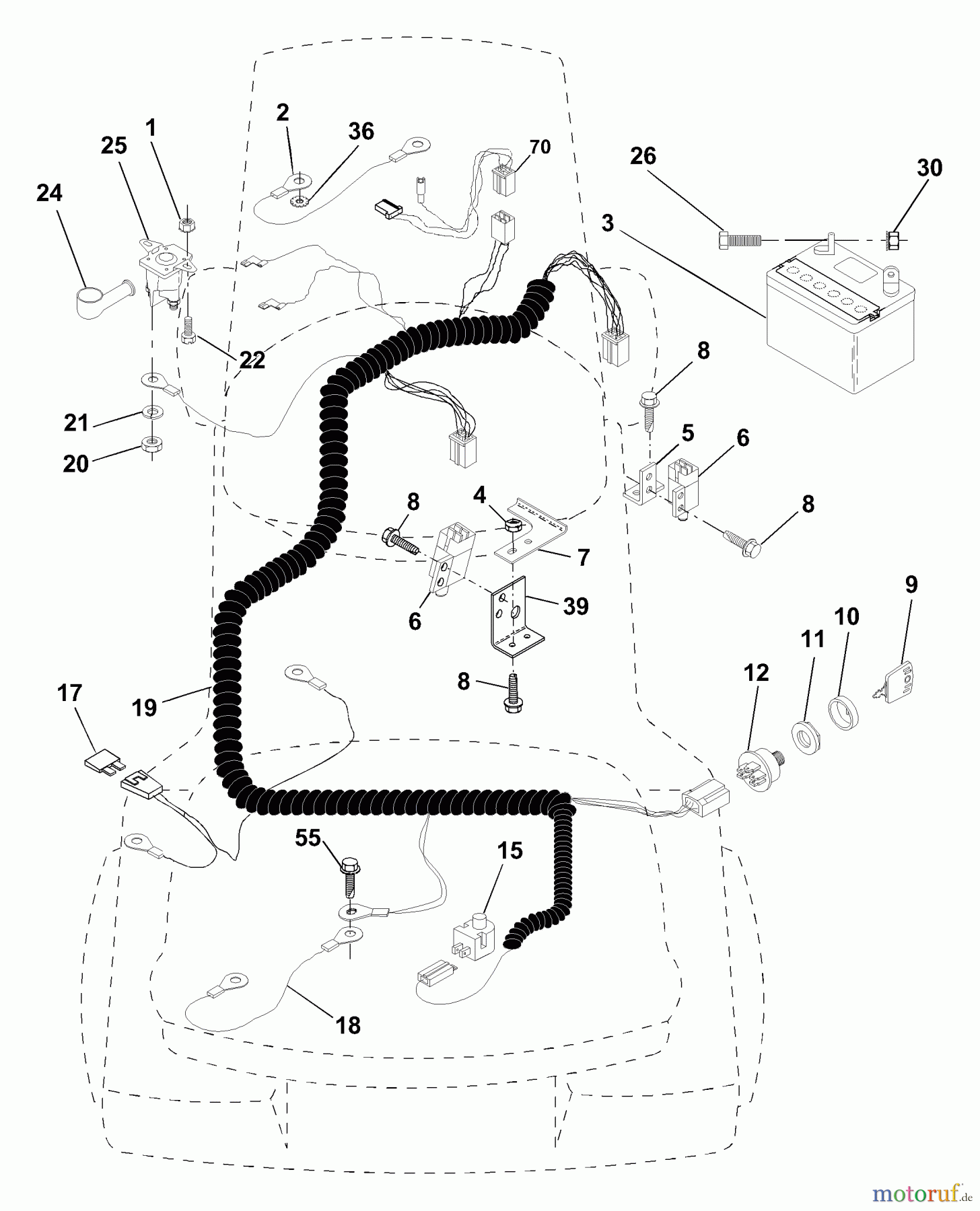  Husqvarna Rasen und Garten Traktoren LR 122 (954140105A) - Husqvarna Lawn Tractor (1999-09 & After) Electrical