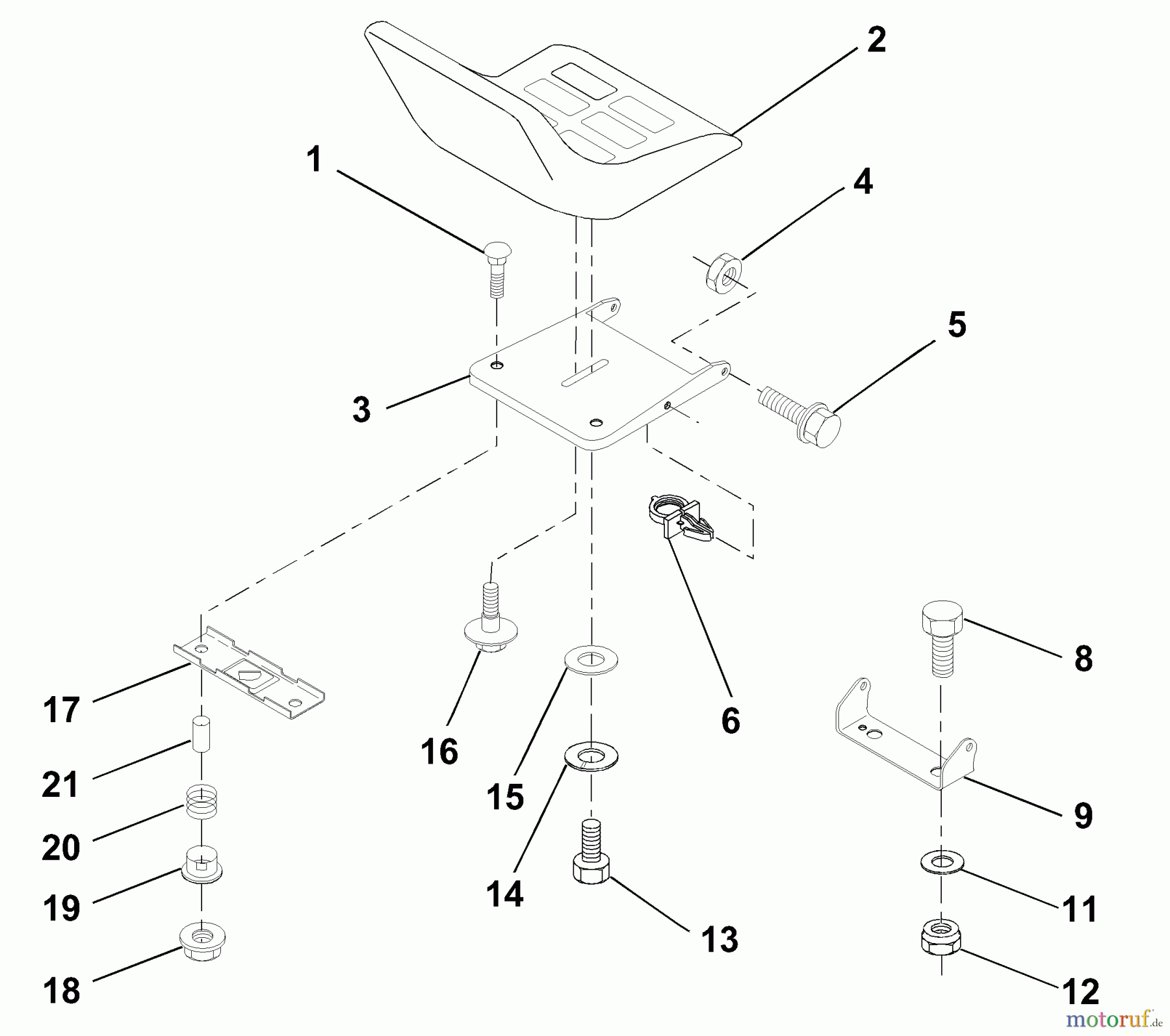 Husqvarna Rasen und Garten Traktoren LR 122 (954140105B) - Husqvarna Lawn Tractor (2000-01 & After) Seat