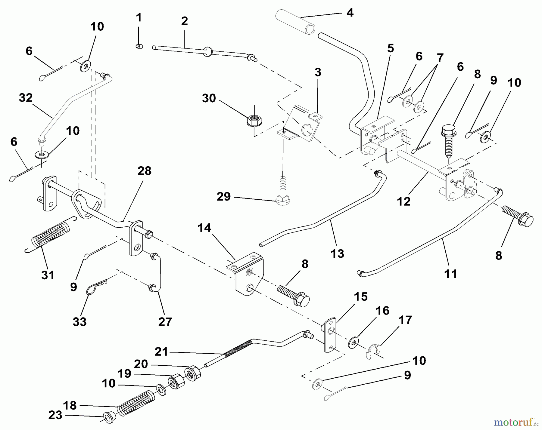  Husqvarna Rasen und Garten Traktoren LRH 125 (954001222B) - Husqvarna Lawn Tractor (1995-03 & After) Brake/Rear Mower Lift Assembly