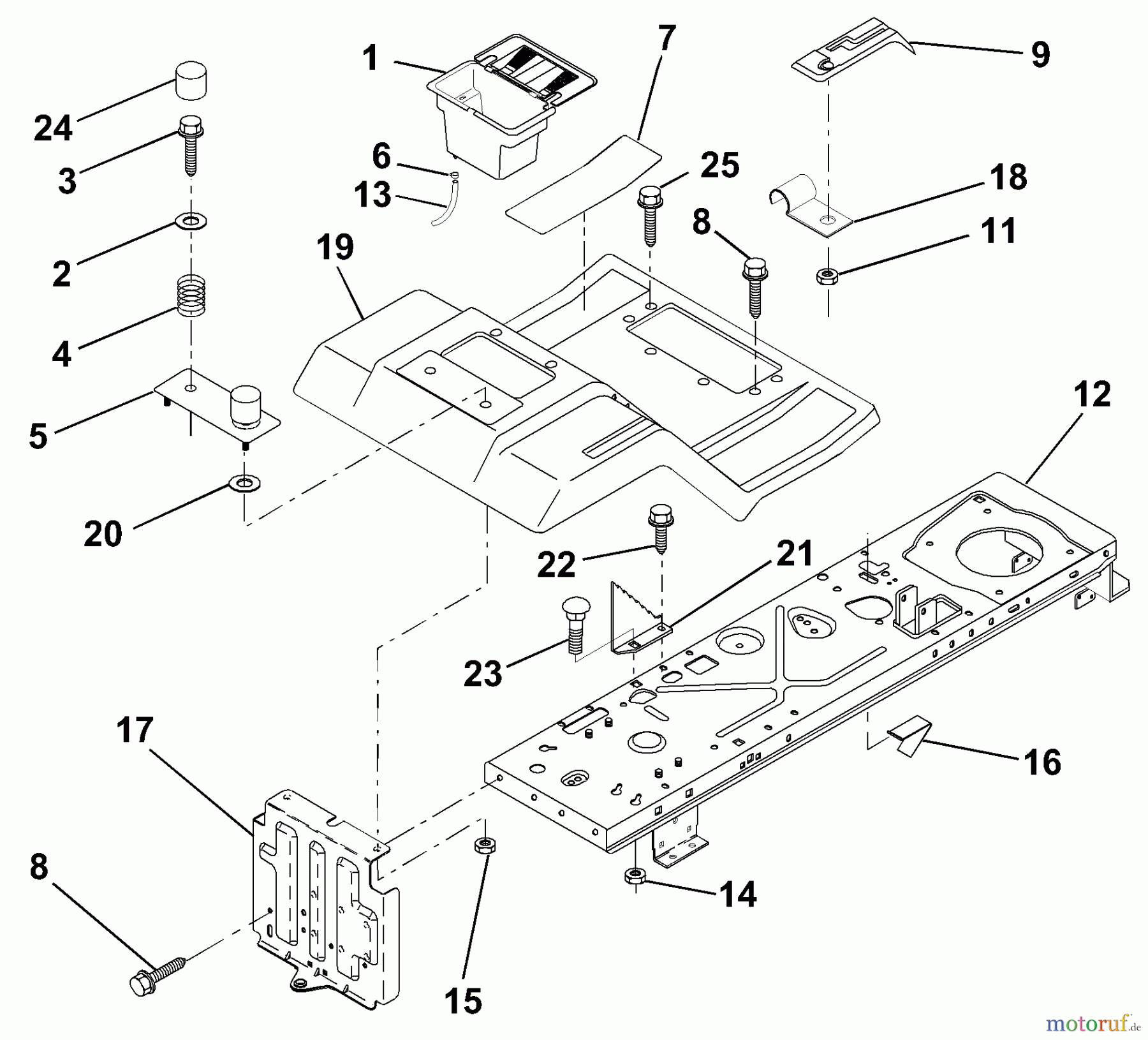  Husqvarna Rasen und Garten Traktoren LRH 125 (954001222B) - Husqvarna Lawn Tractor (1995-03 & After) Fender/Chassis