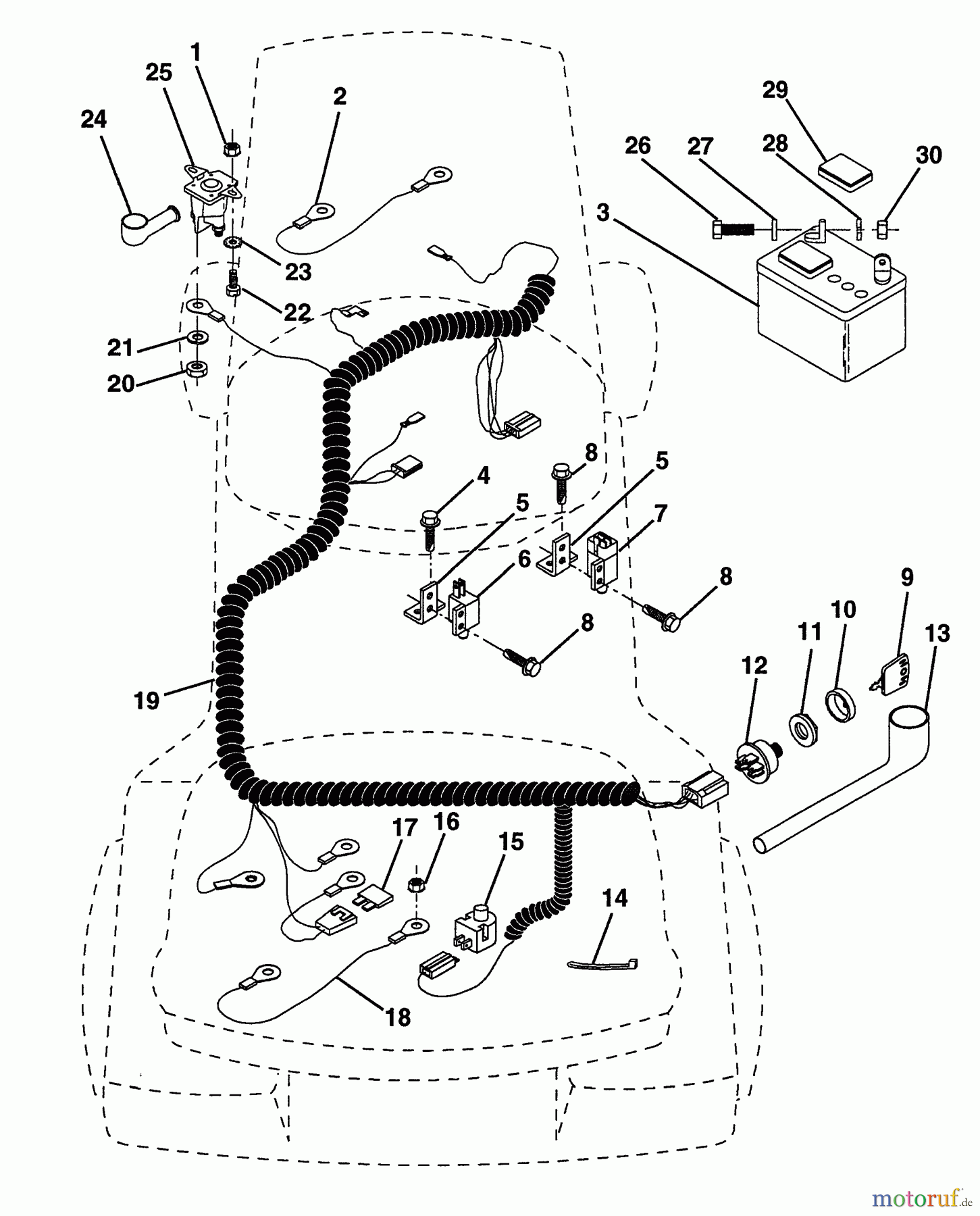  Husqvarna Rasen und Garten Traktoren LT 100 (954000312) (H1036A) - Husqvarna Lawn Tractor (1991-07 & After) Electrical