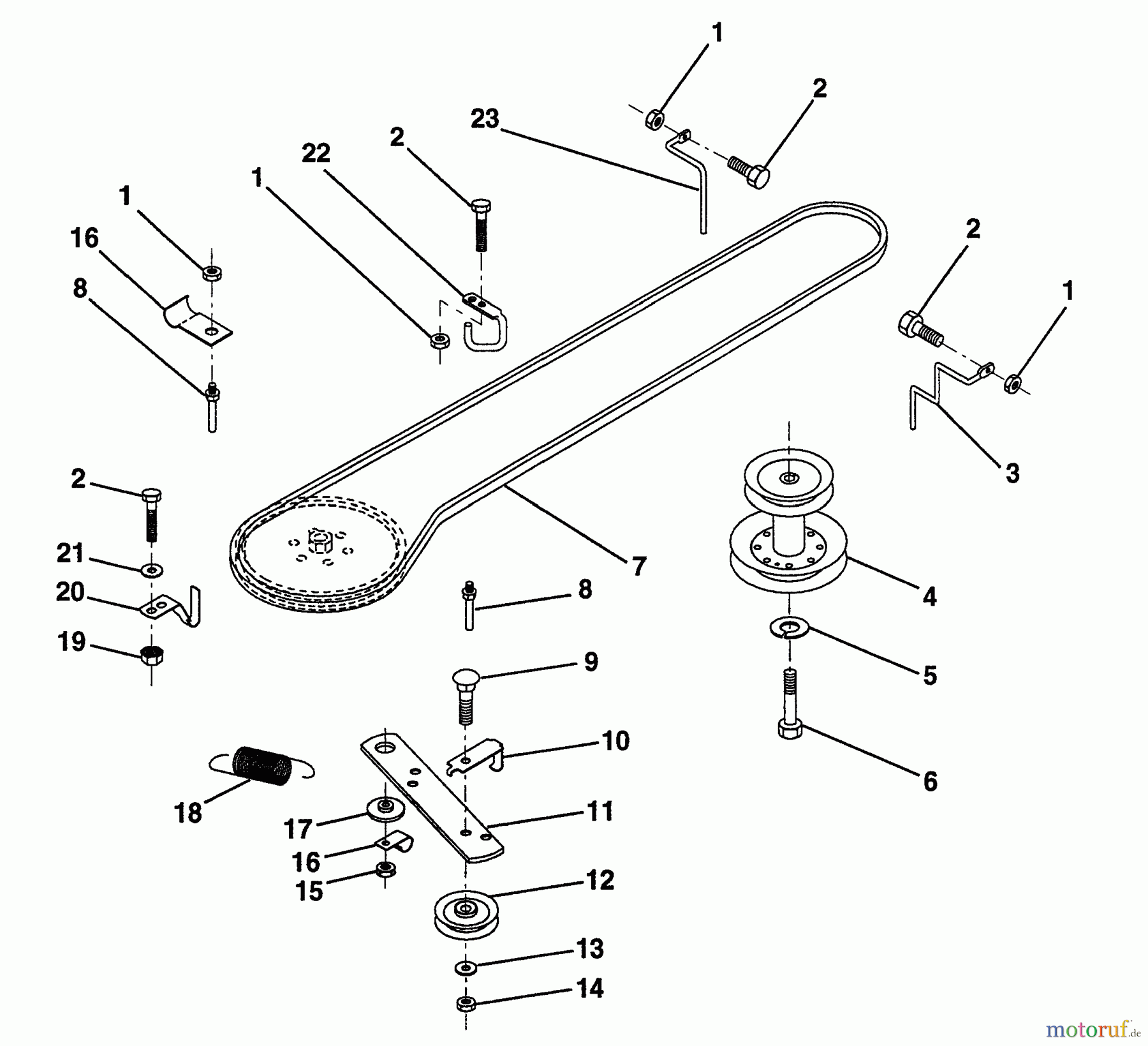  Husqvarna Rasen und Garten Traktoren LT 100 (954000312) (H1036A) - Husqvarna Lawn Tractor (1991-07 & After) Ground Drive