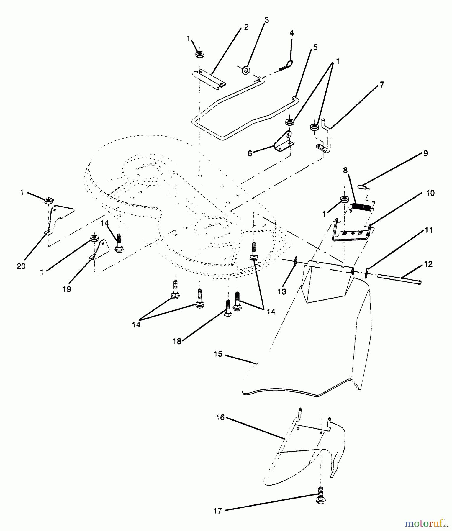  Husqvarna Rasen und Garten Traktoren LT 112 (954000191) (H1236A) - Husqvarna Lawn Tractor (1990-11 & After) Mower Deck (Part 1)