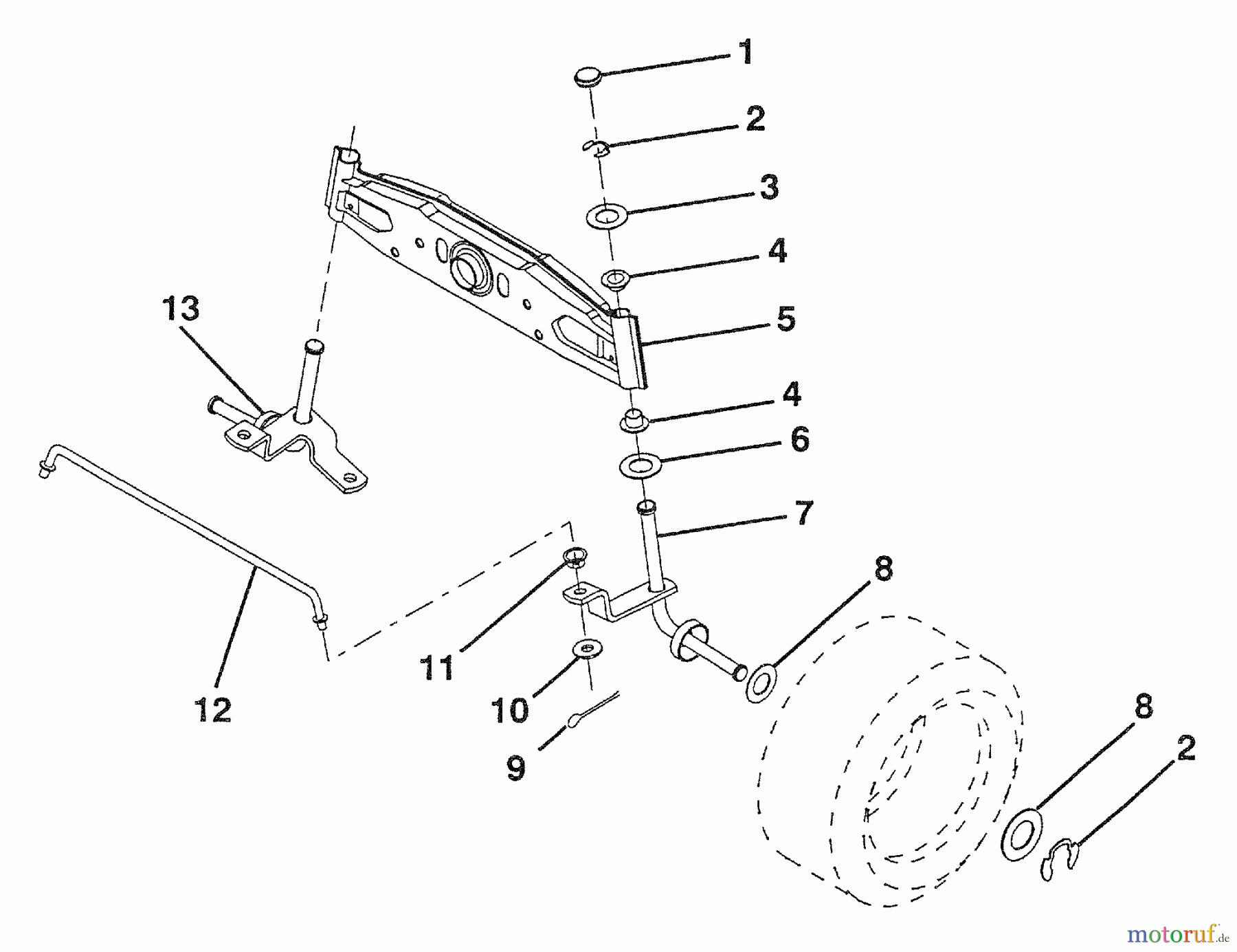  Husqvarna Rasen und Garten Traktoren LT 112 (954000392) (H12360) - Husqvarna Lawn Tractor (1992-06 & After) Front Axle