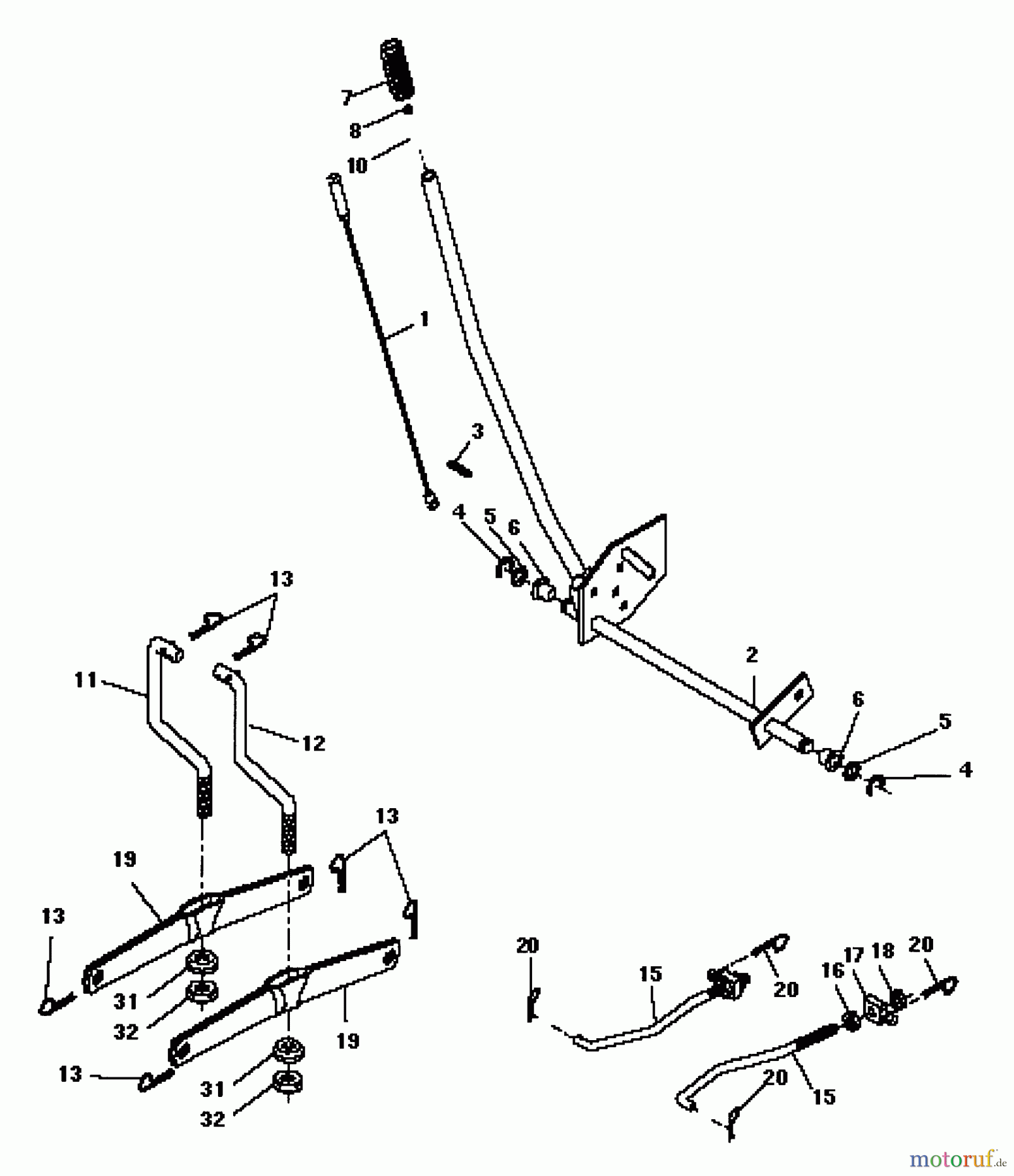  Husqvarna Rasen und Garten Traktoren LT 125 (954002711) (HC12542C) - Husqvarna Lawn Tractor (1996-04 & After) Mower Lift