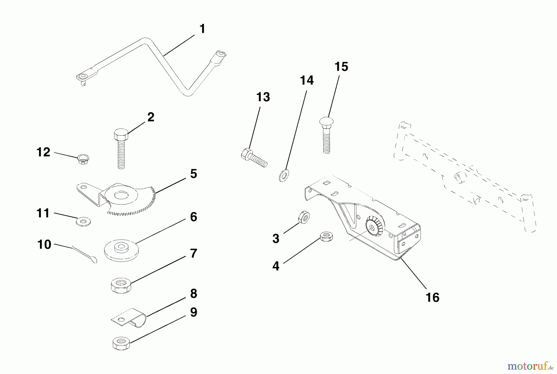  Husqvarna Rasen und Garten Traktoren LT 125 (954170001) (HE12536C) - Husqvarna Lawn Tractor (1998-10 & After) Sector Gear / Axle Support