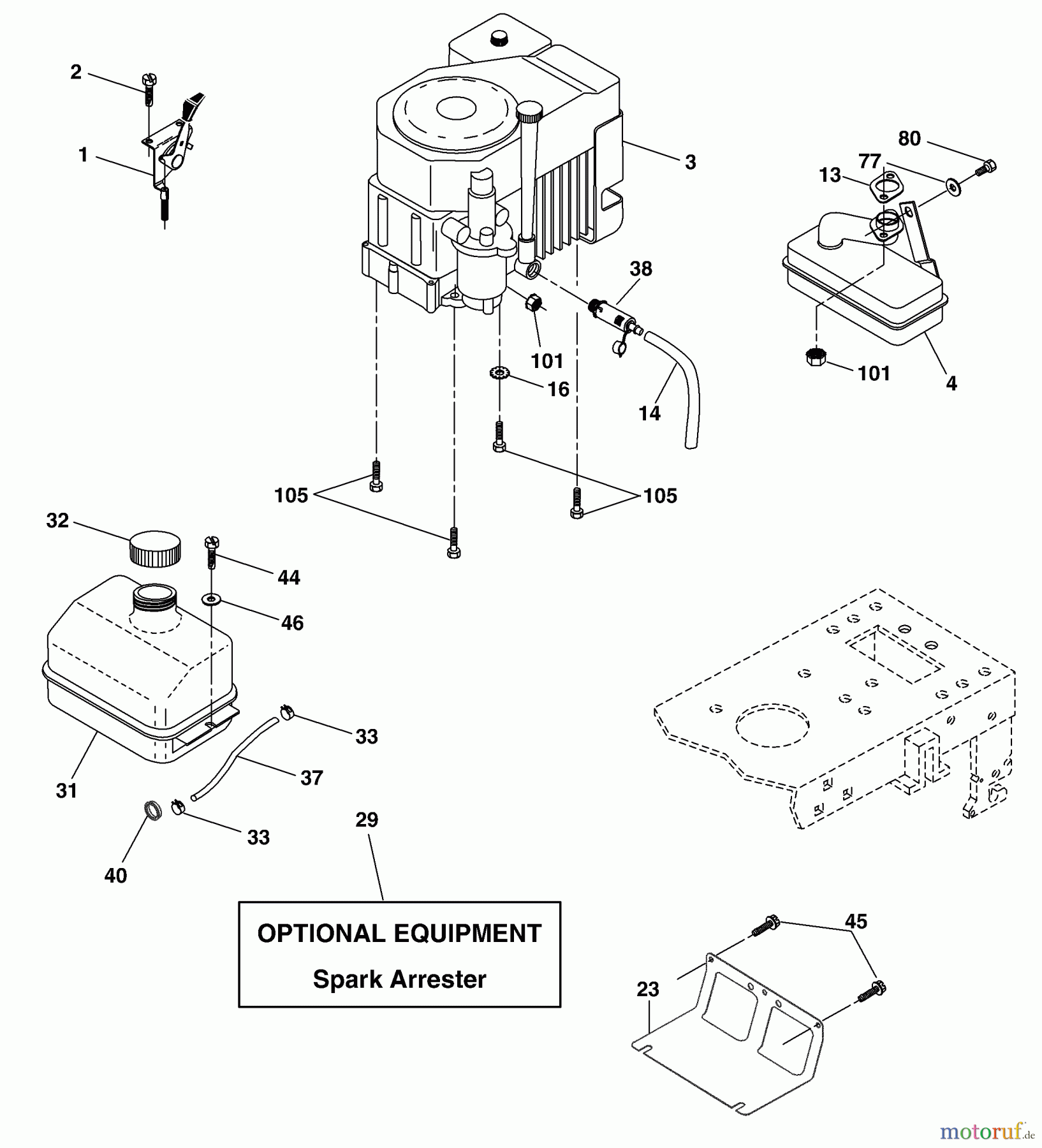  Husqvarna Rasen und Garten Traktoren LT 1538C (954569776) - Husqvarna Lawn Tractor (2002-12 & After) Engine