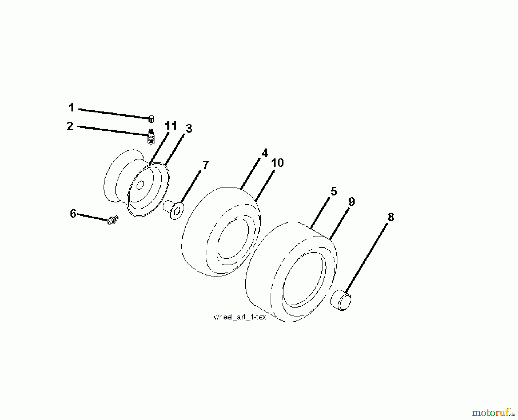  Husqvarna Rasen und Garten Traktoren LT 19538 (96041027500) - Husqvarna Lawn Tractor (2011-08 & After) WHEELS TIRES