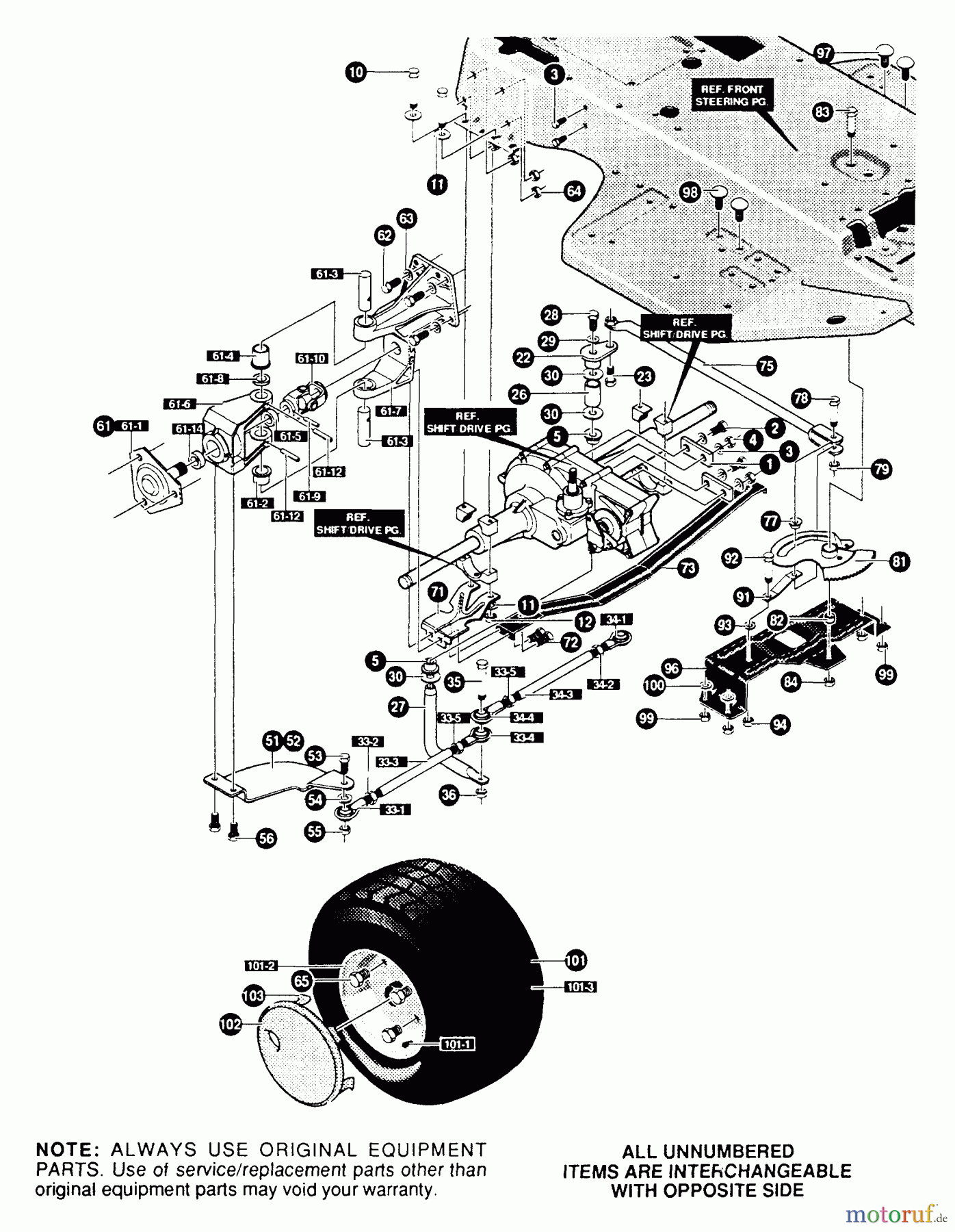  Husqvarna Rasen und Garten Traktoren LT 4140H (E4014-040) - Husqvarna Lawn Tractor (1994-01 & After) Drive/Steer