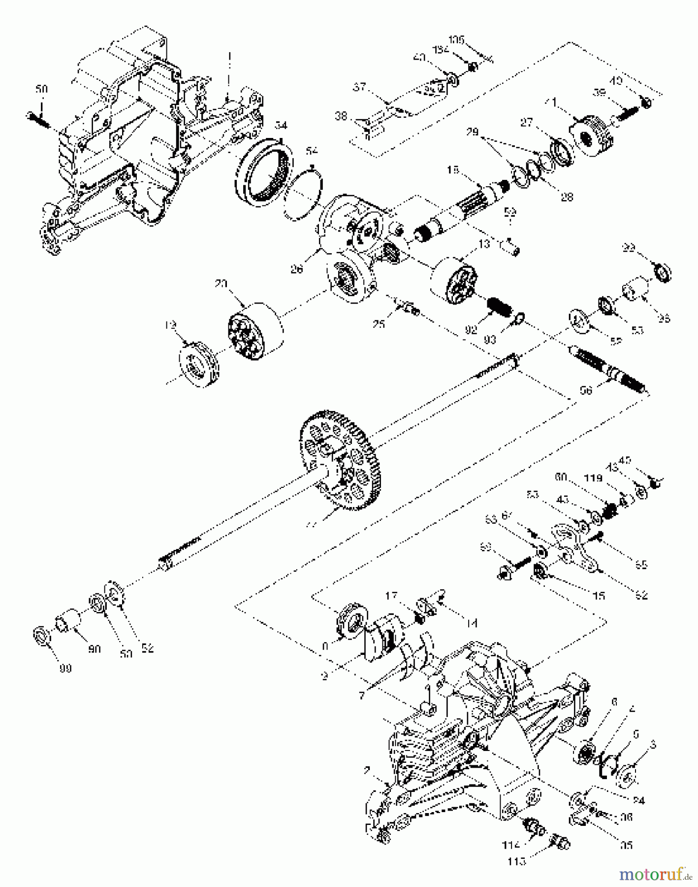  Husqvarna Rasen und Garten Traktoren LTH 125 (954002721) (HC125H42C) - Husqvarna Lawn Tractor (1996-04 & After) Hydro-Gear Transaxle