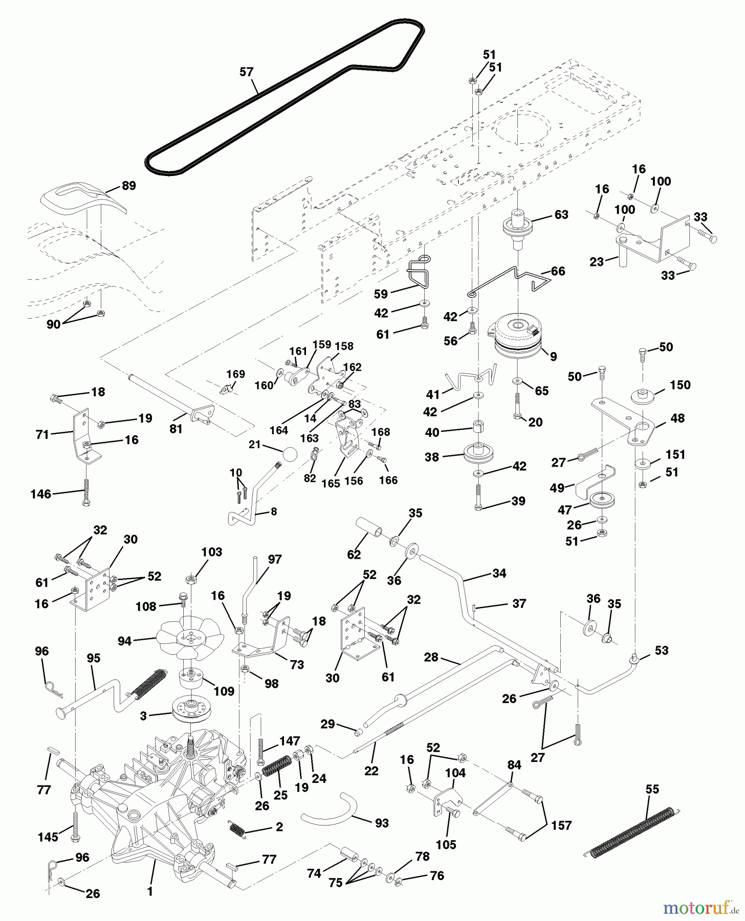  Husqvarna Rasen und Garten Traktoren LTH 130 (954140005) (HCLTH130J) - Husqvarna Lawn Tractor (1999-01 & After) Drive