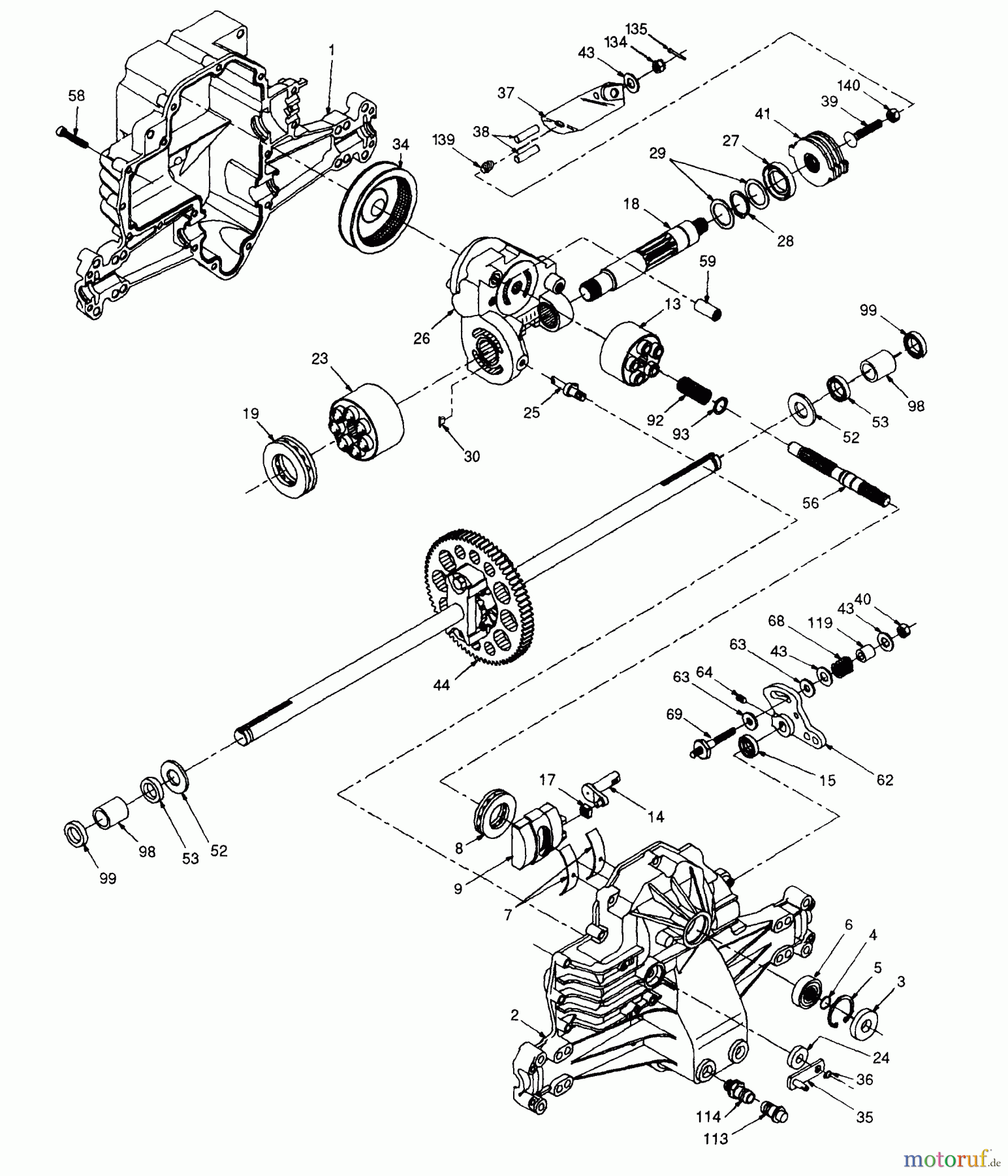 Husqvarna Rasen und Garten Traktoren LTH 130 (954140005A) - Husqvarna Lawn Tractor (1997-12 & After) Hydro Transaxle