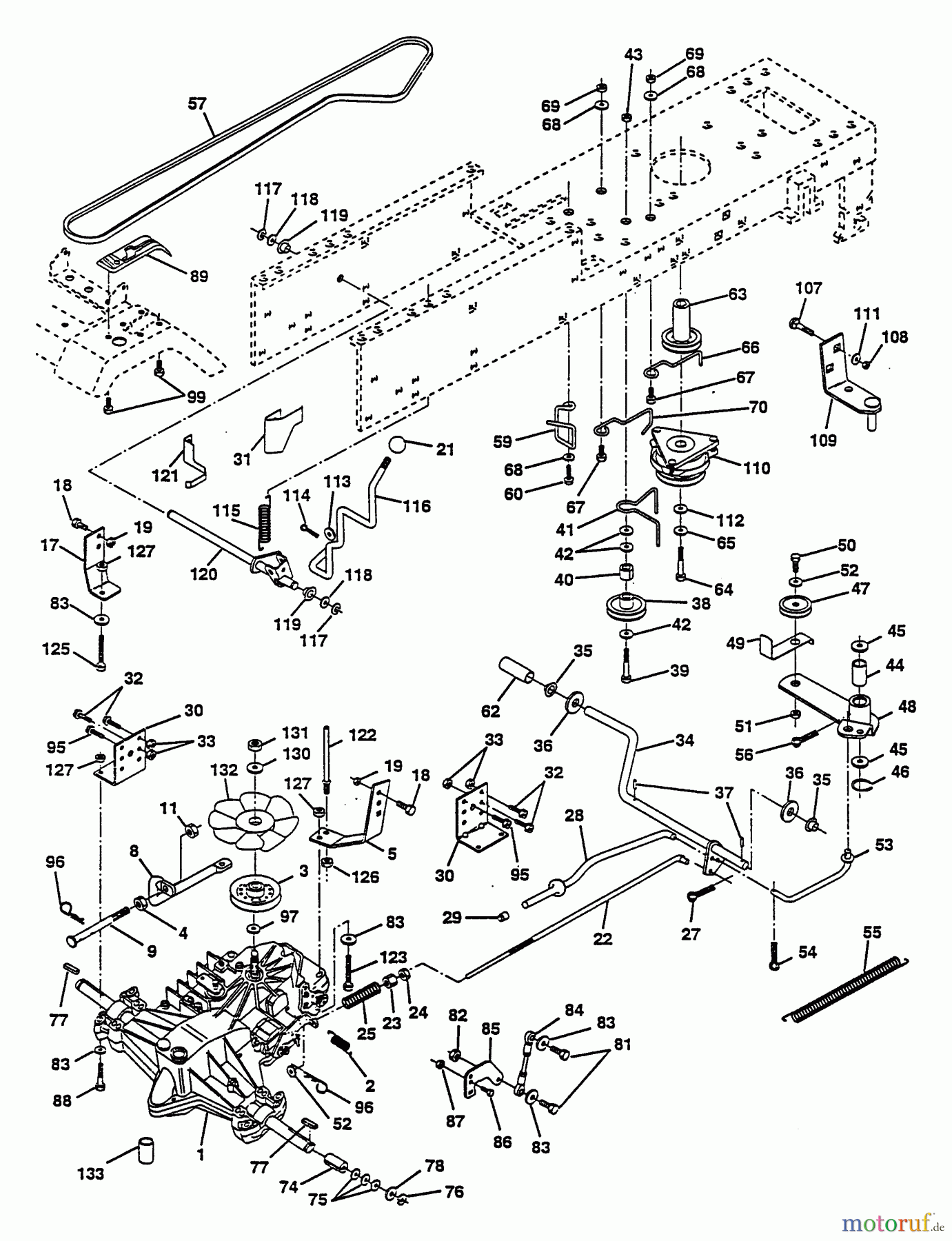  Husqvarna Rasen und Garten Traktoren LTH 140 (954000642) (HN14H42A) - Husqvarna Lawn Tractor (1994-01 & After) Drive