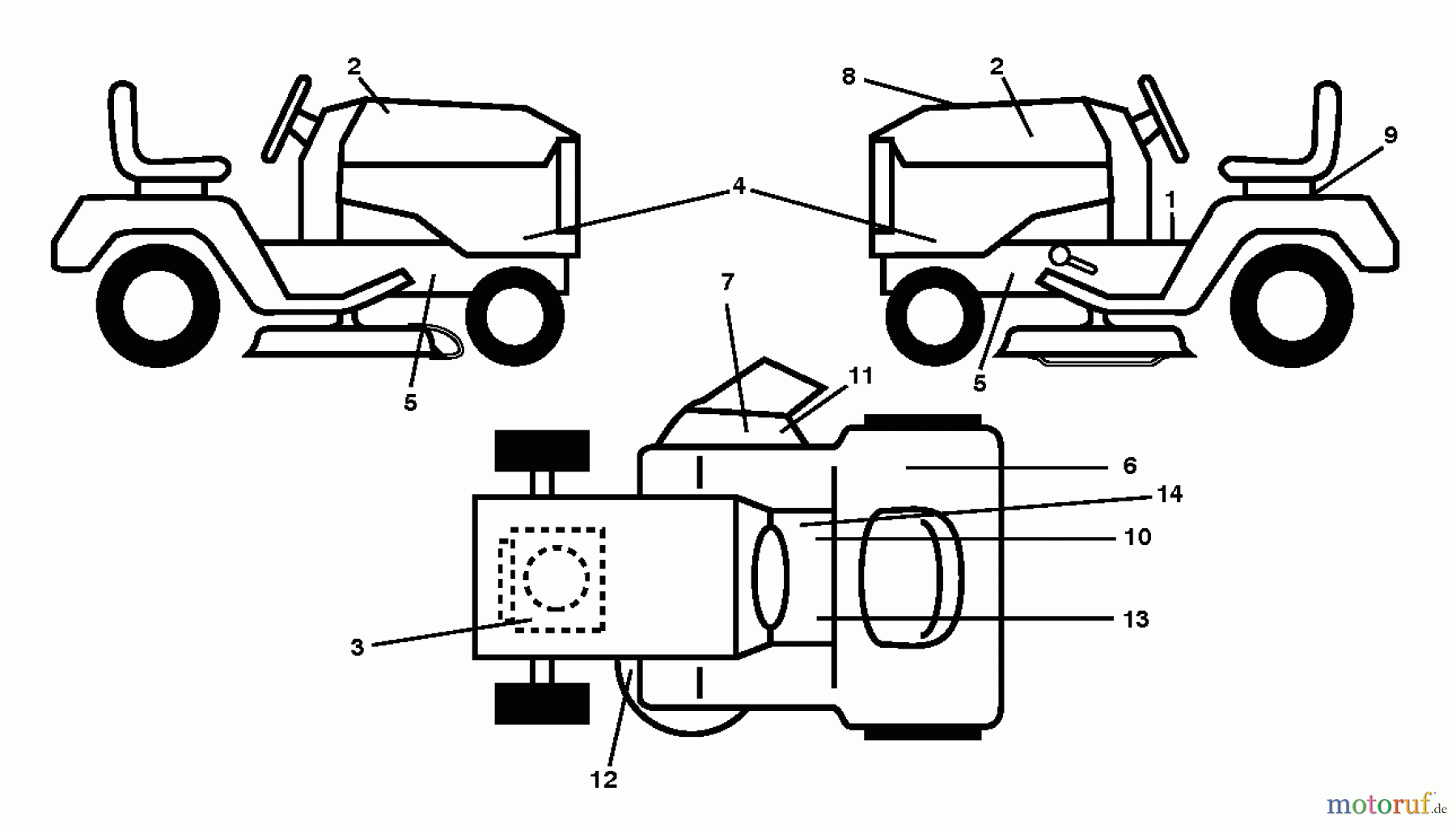  Husqvarna Rasen und Garten Traktoren LTH 154 (96041024201) - Husqvarna Lawn Tractor (2012-07 & After) DECALS