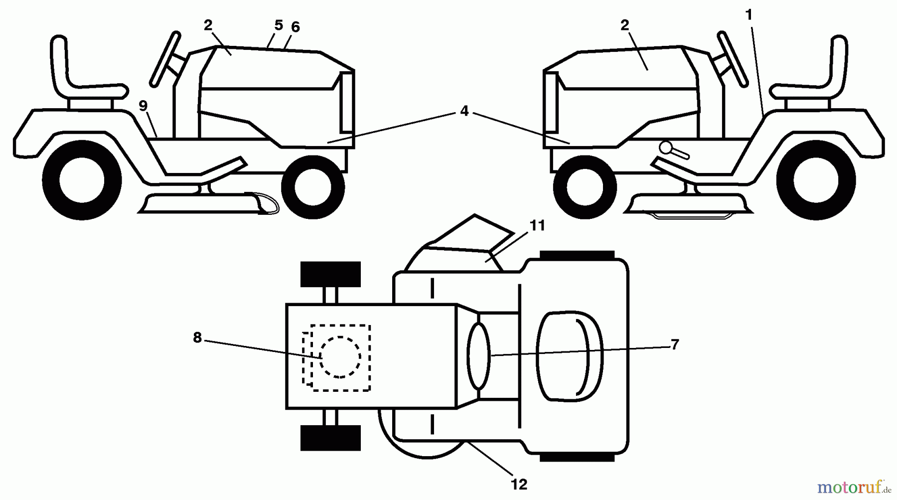  Husqvarna Rasen und Garten Traktoren LTH 18538 (96043010500) - Husqvarna Lawn Tractor (2010-04 & After) Decals